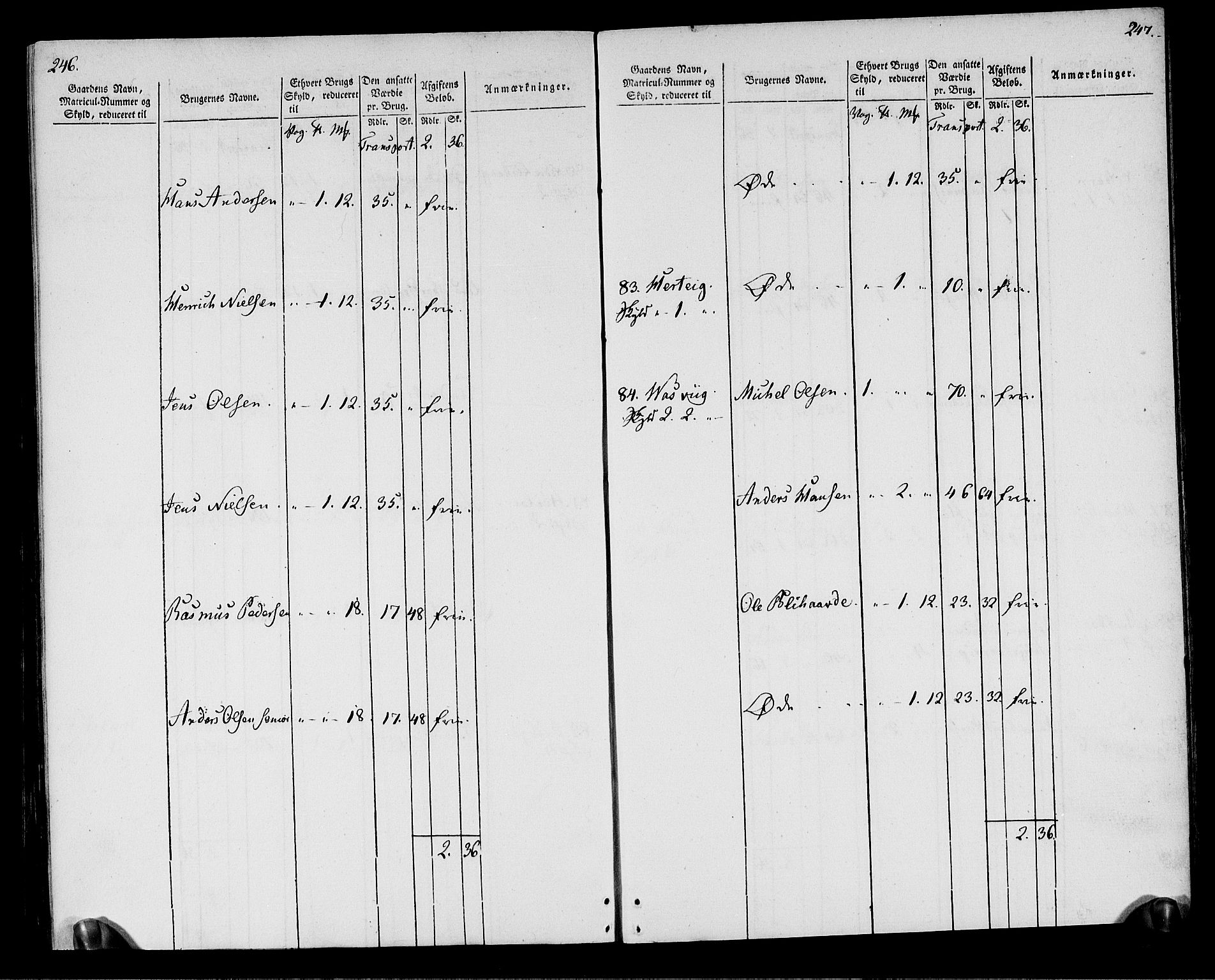 Rentekammeret inntil 1814, Realistisk ordnet avdeling, AV/RA-EA-4070/N/Ne/Nea/L0164: Vesterålen, Andenes og Lofoten fogderi. Oppebørselsregister, 1803, s. 126