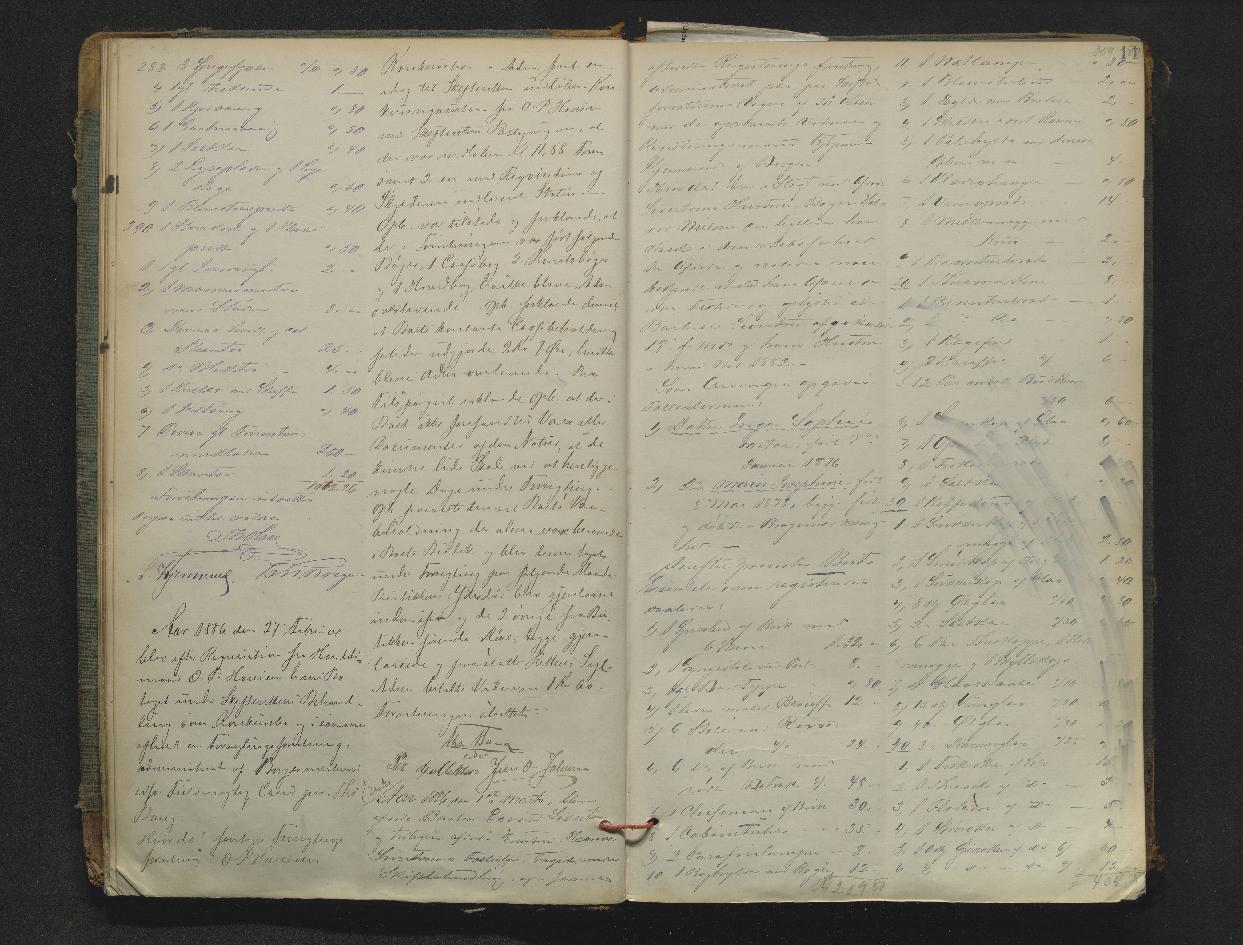 Drammen byfogd, AV/SAKO-A-222/H/Hb/Hbb/L0006: Registreringsprotokoll., 1886-1891, s. 11