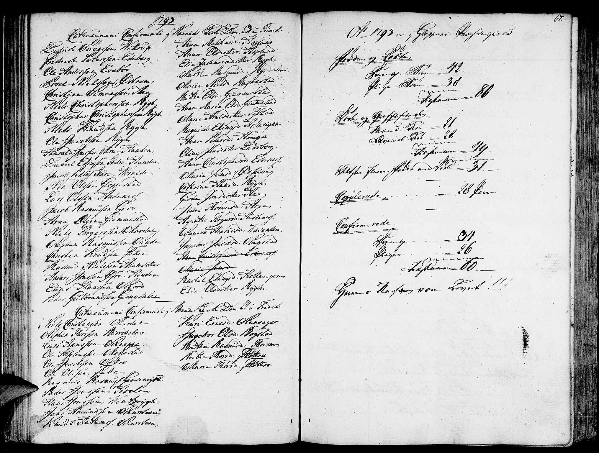 Gloppen sokneprestembete, AV/SAB-A-80101/H/Haa/Haaa/L0005: Ministerialbok nr. A 5, 1785-1815, s. 67
