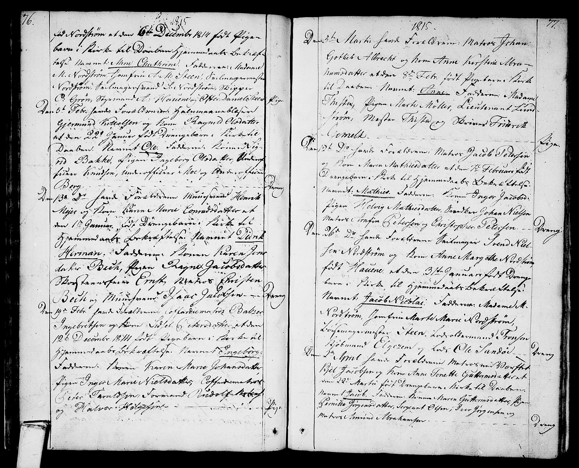 Stavern kirkebøker, AV/SAKO-A-318/F/Fa/L0004: Ministerialbok nr. 4, 1809-1816, s. 76-77
