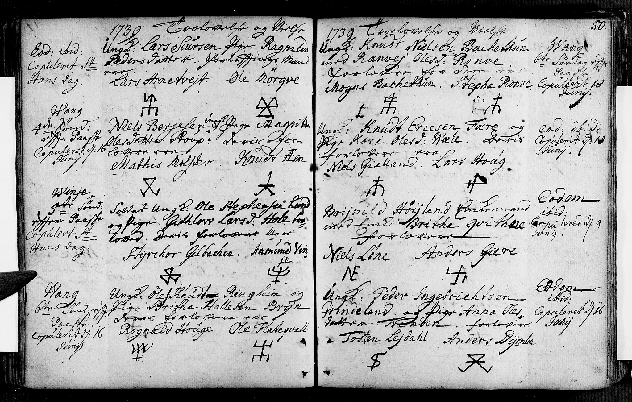Voss sokneprestembete, SAB/A-79001/H/Haa: Ministerialbok nr. A 7, 1731-1773, s. 50