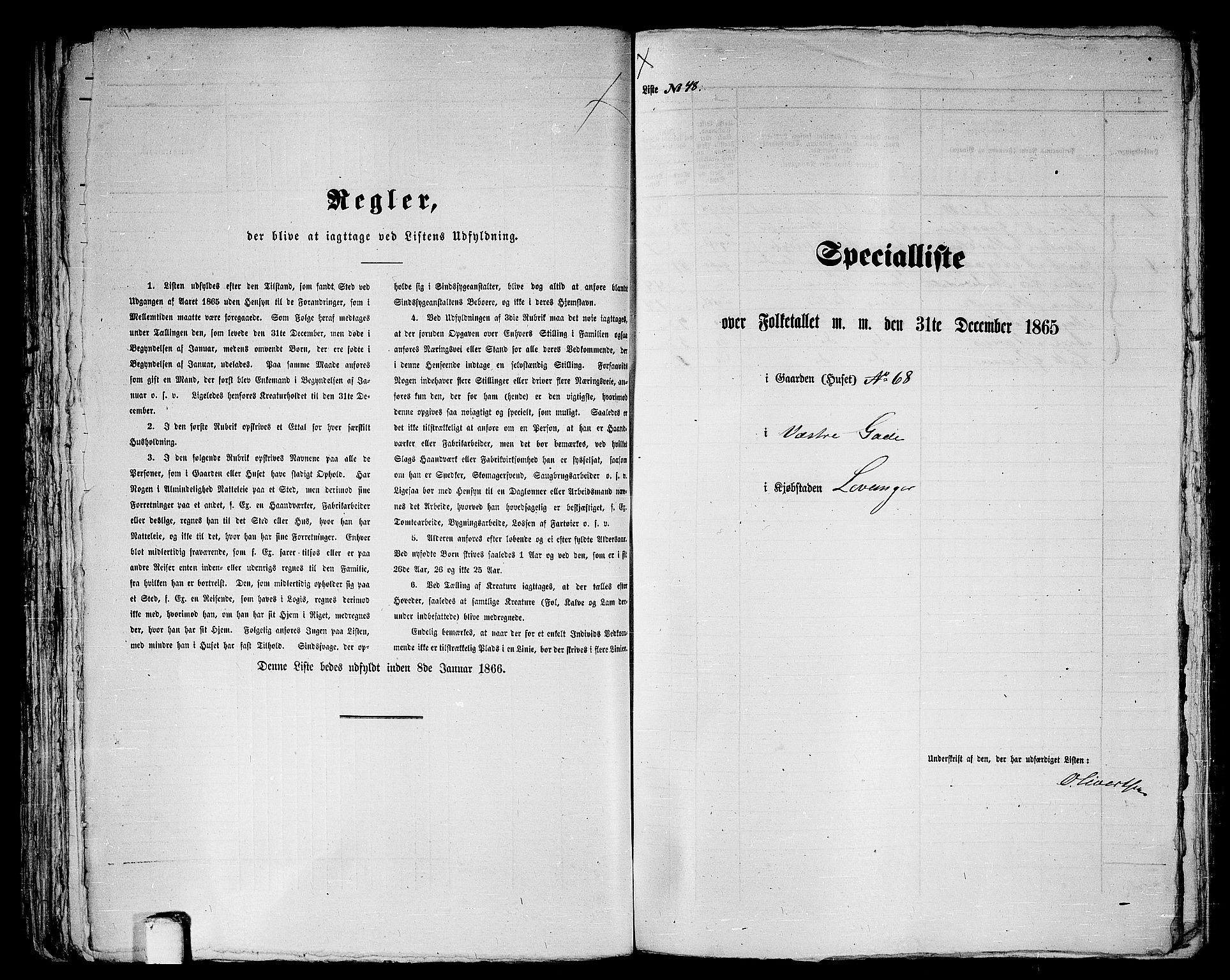 RA, Folketelling 1865 for 1701B Levanger prestegjeld, Levanger kjøpstad, 1865, s. 99