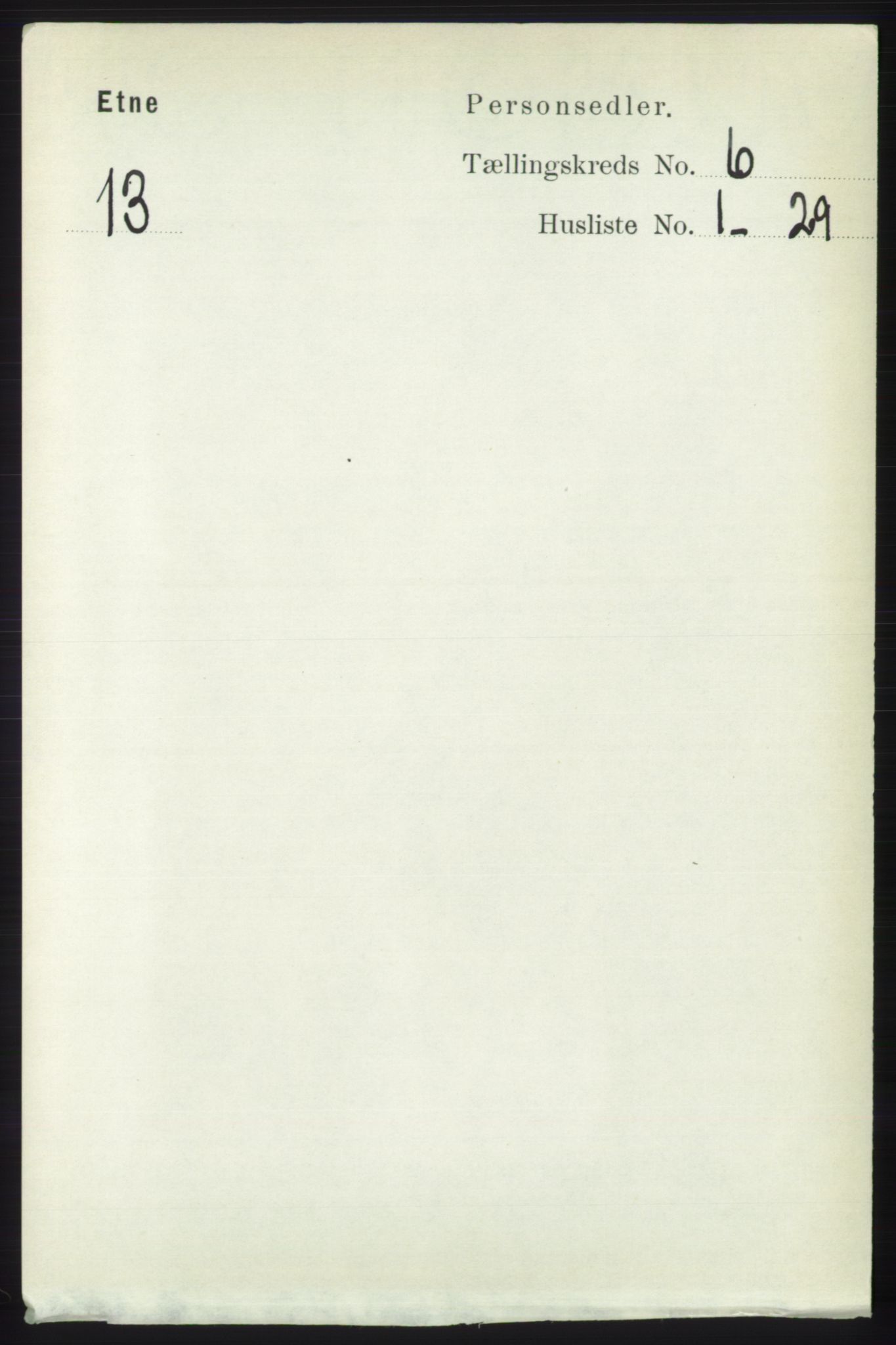 RA, Folketelling 1891 for 1211 Etne herred, 1891, s. 1211