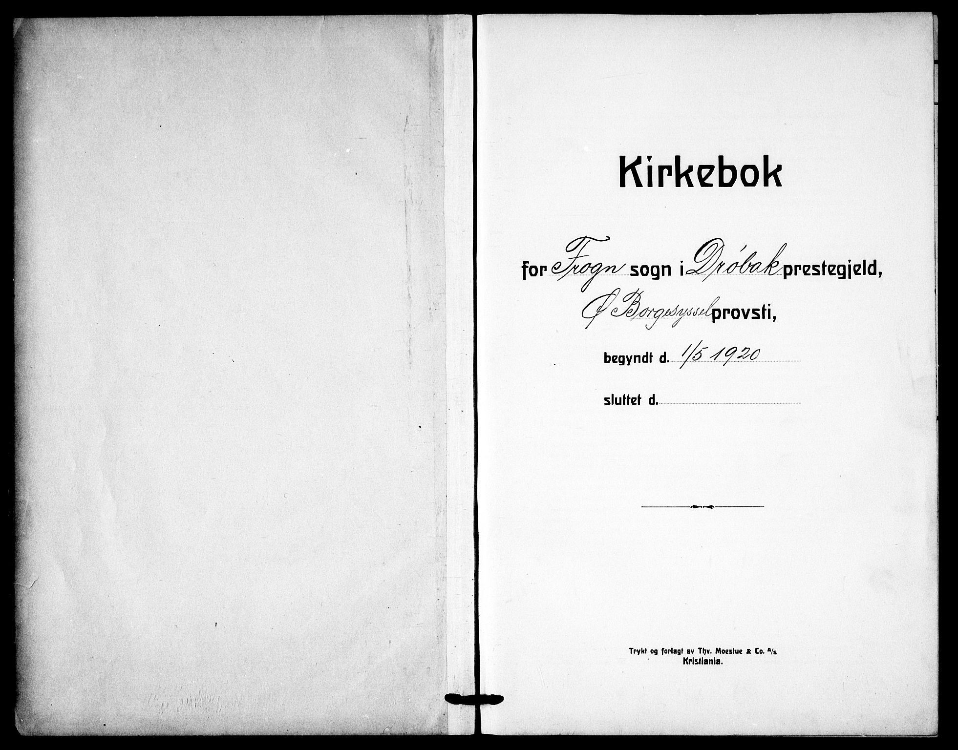 Drøbak prestekontor Kirkebøker, SAO/A-10142a/G/Gb/L0002: Klokkerbok nr. II 2, 1919-1939