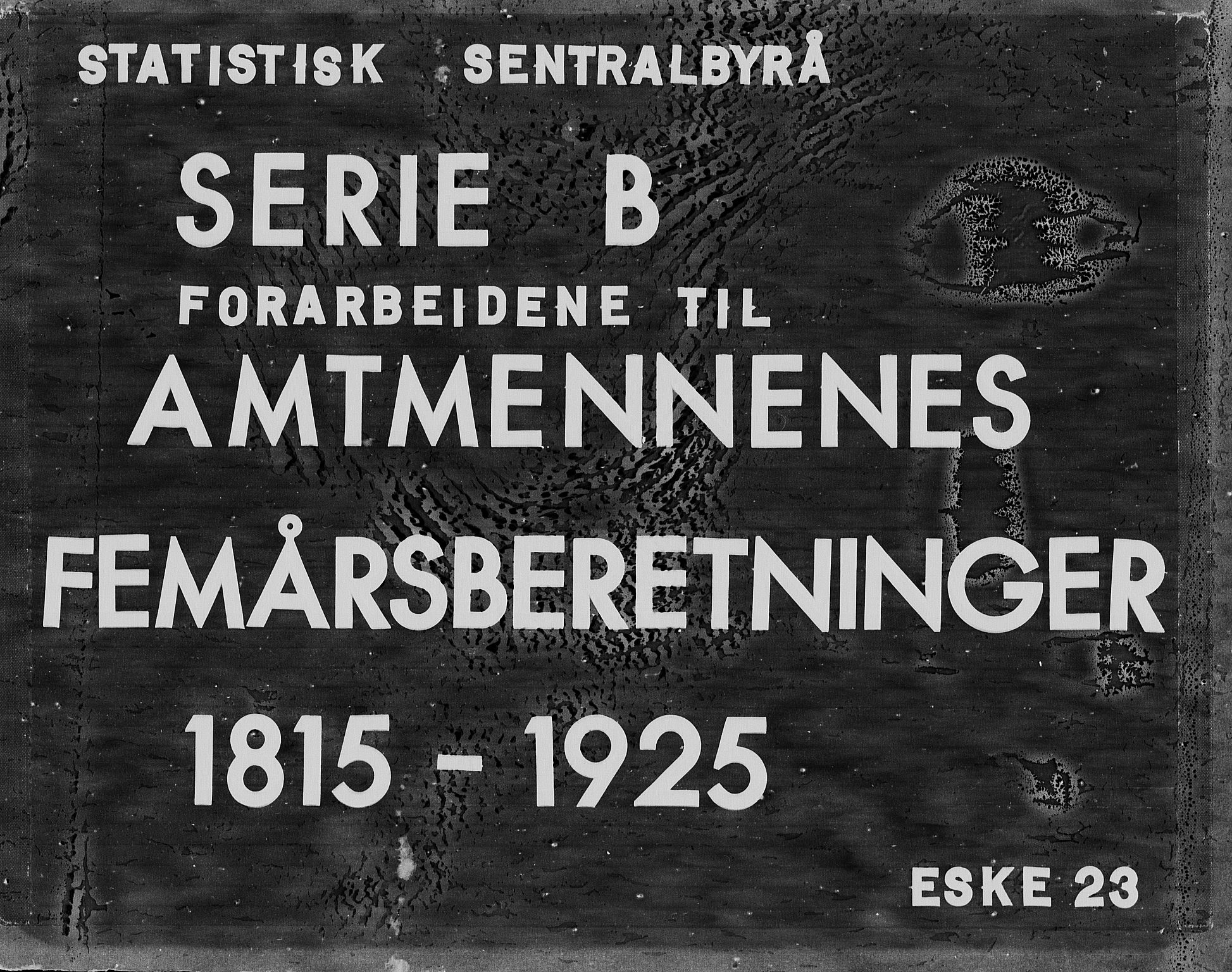Statistisk sentralbyrå, Næringsøkonomiske emner, Generelt - Amtmennenes femårsberetninger, RA/S-2233/F/Fa/L0023: --, 1865-1870, s. 1
