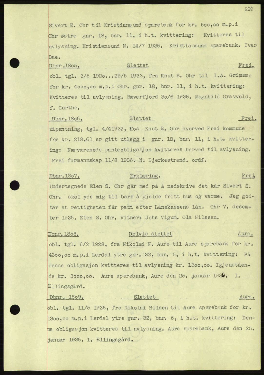 Nordmøre sorenskriveri, SAT/A-4132/1/2/2Ca: Pantebok nr. C80, 1936-1939, Dagboknr: 1805/1937