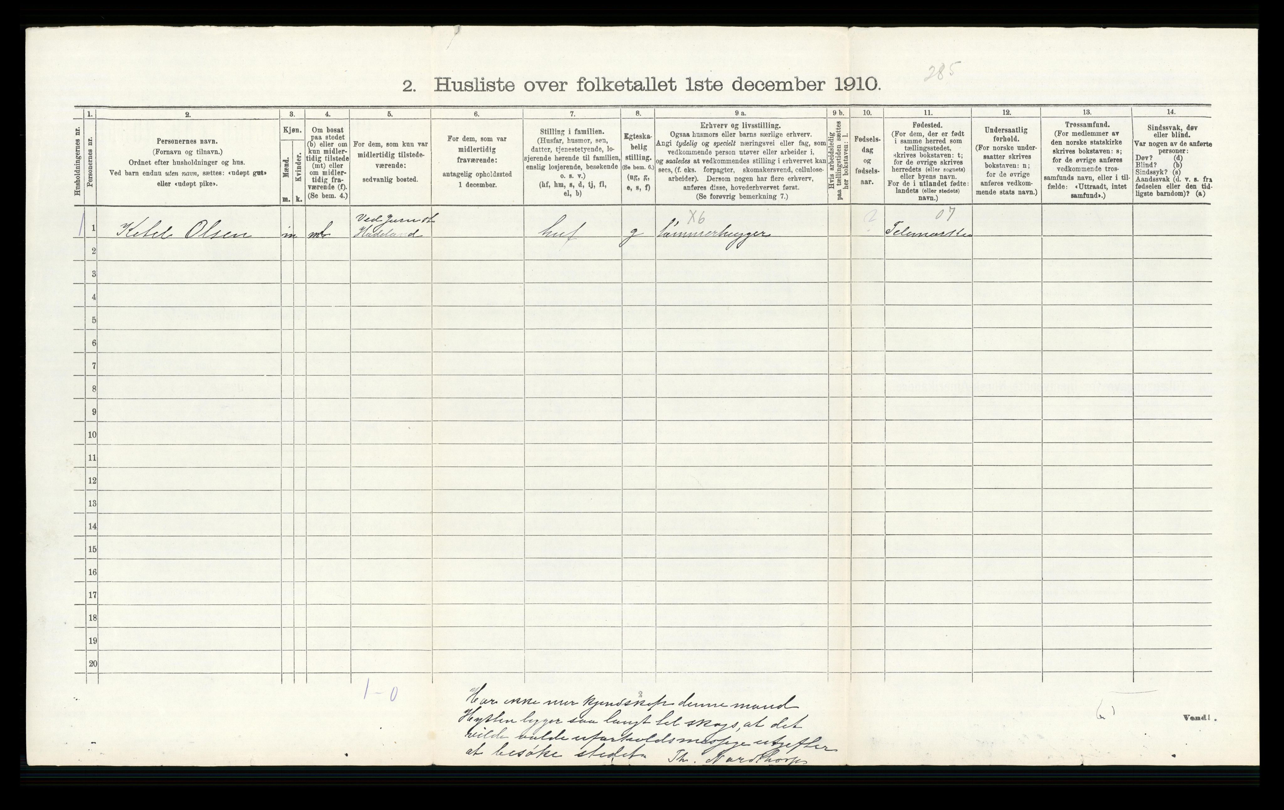 RA, Folketelling 1910 for 0623 Modum herred, 1910, s. 209