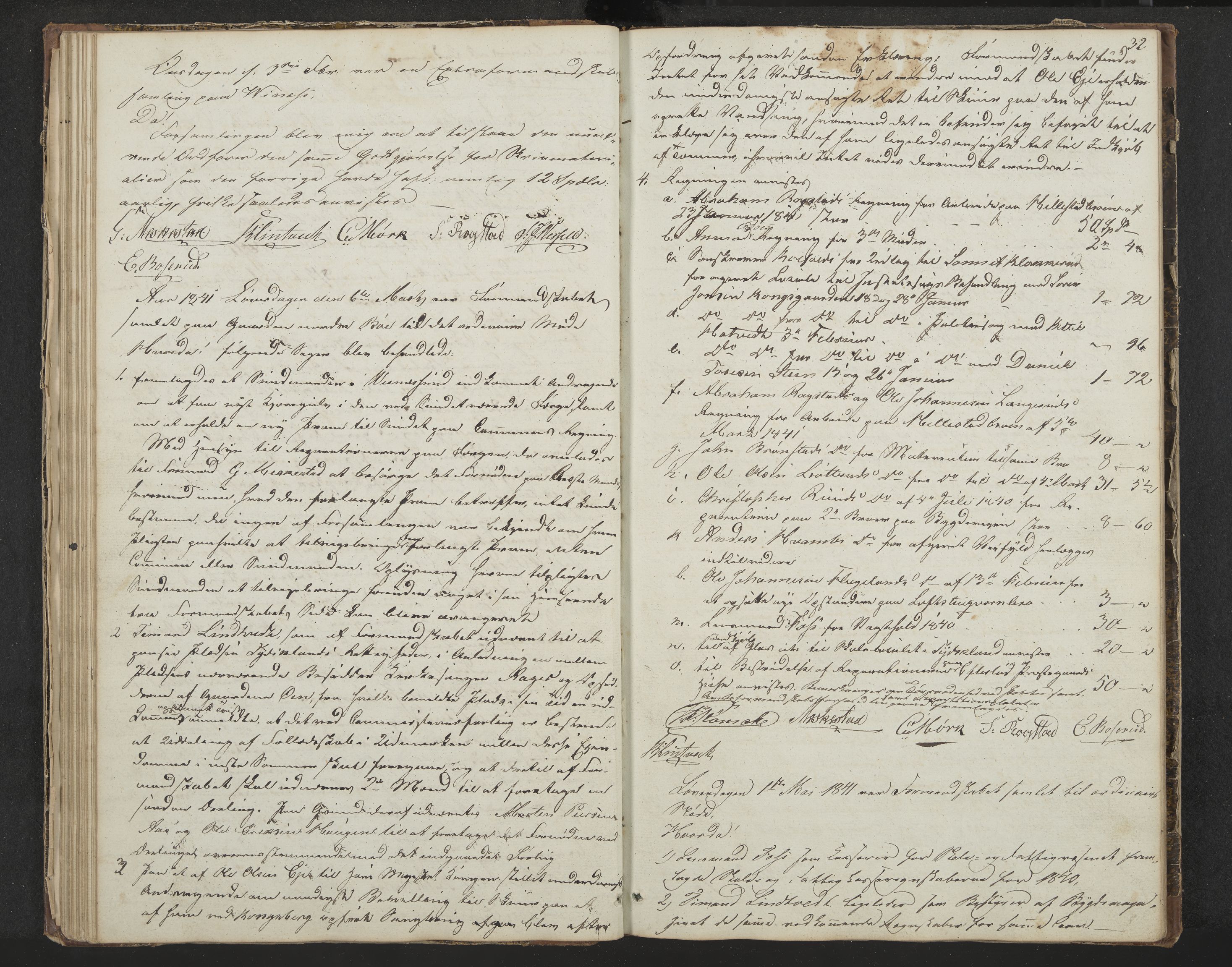 Sandsvær formannskap, IKAK/0629021-1/A/L0001: Møtebok med register, 1837-1846, s. 32