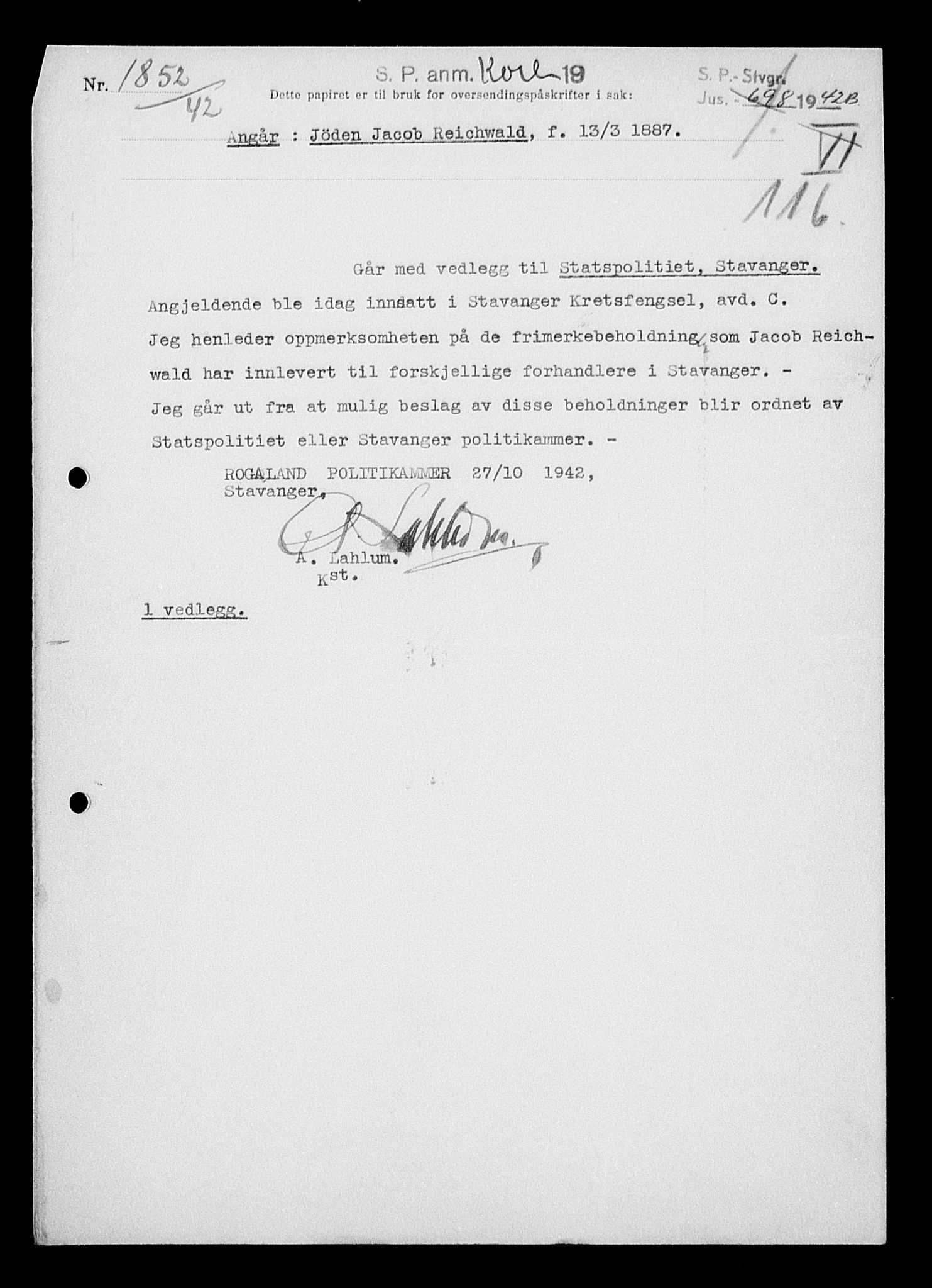 Justisdepartementet, Tilbakeføringskontoret for inndratte formuer, RA/S-1564/H/Hc/Hcd/L1004: --, 1945-1947, s. 569