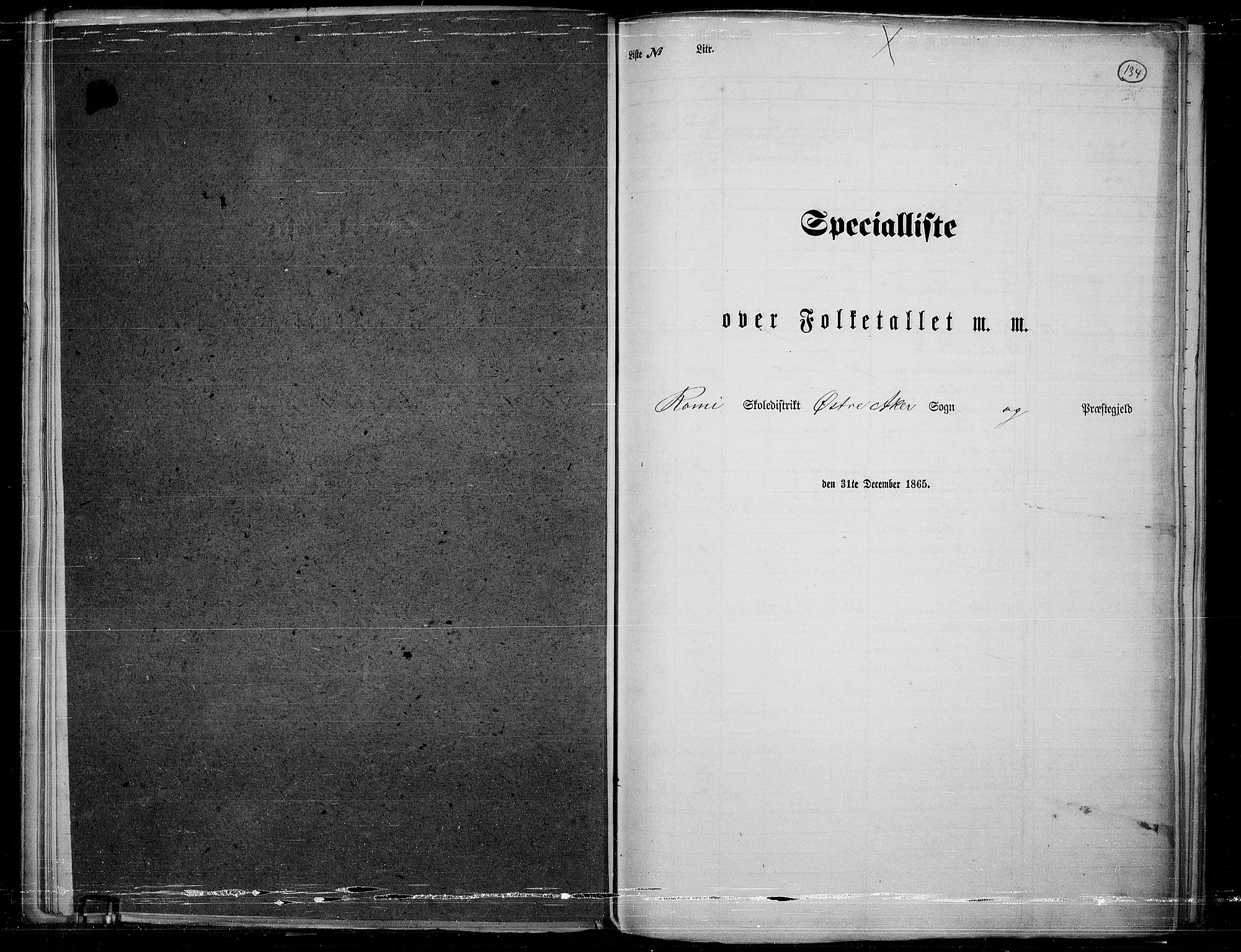 RA, Folketelling 1865 for 0218bP Østre Aker prestegjeld, 1865, s. 127