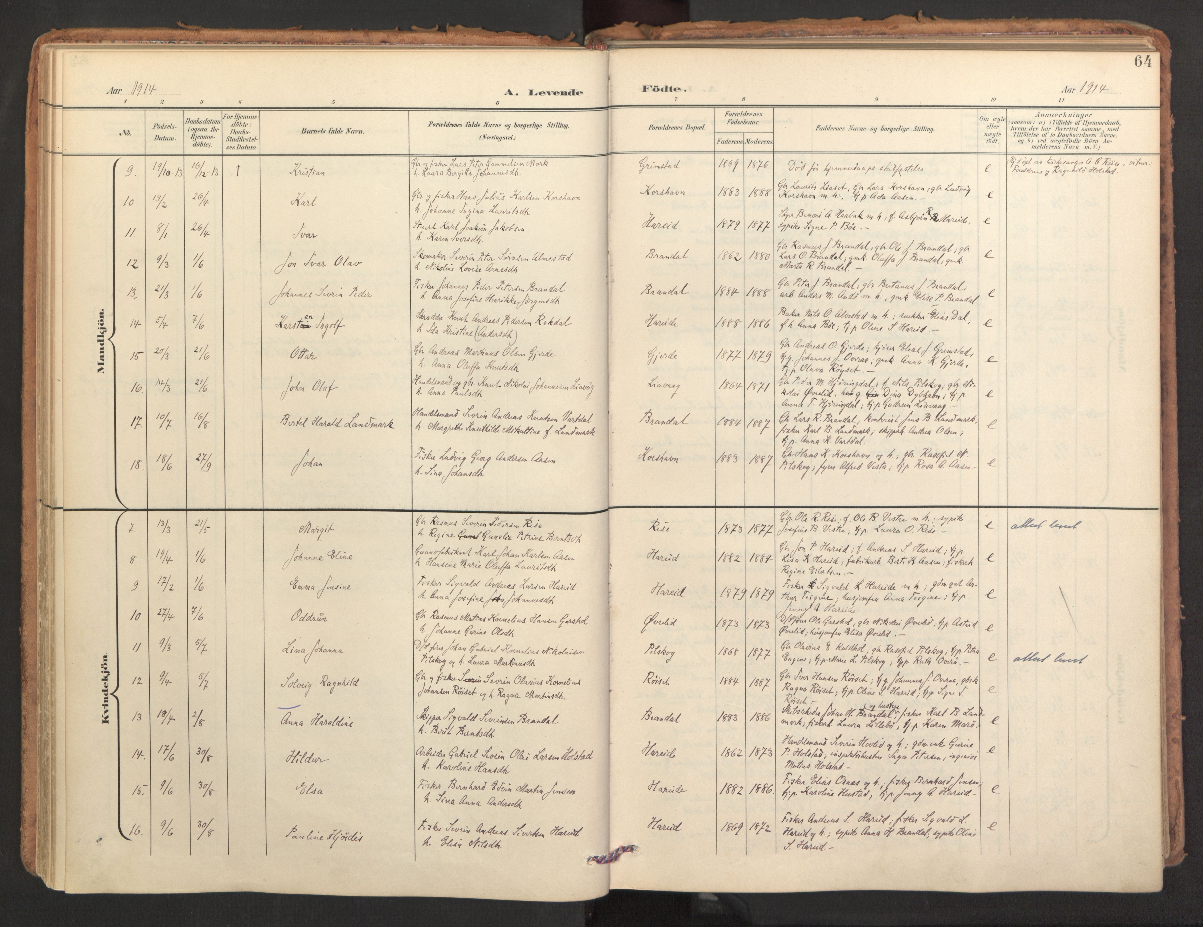 Ministerialprotokoller, klokkerbøker og fødselsregistre - Møre og Romsdal, SAT/A-1454/510/L0123: Ministerialbok nr. 510A03, 1898-1922, s. 64