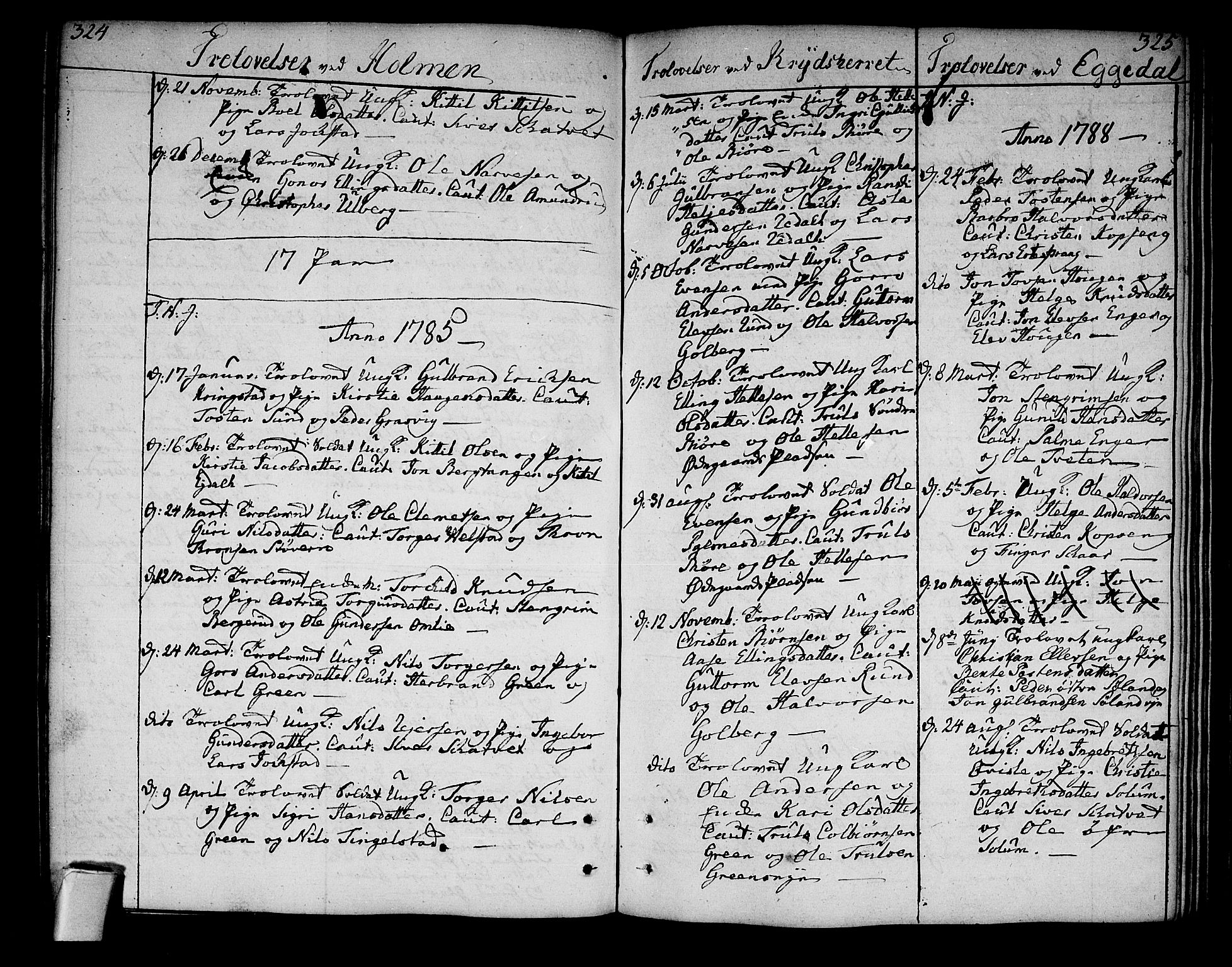 Sigdal kirkebøker, AV/SAKO-A-245/F/Fa/L0002: Ministerialbok nr. I 2, 1778-1792, s. 324-325