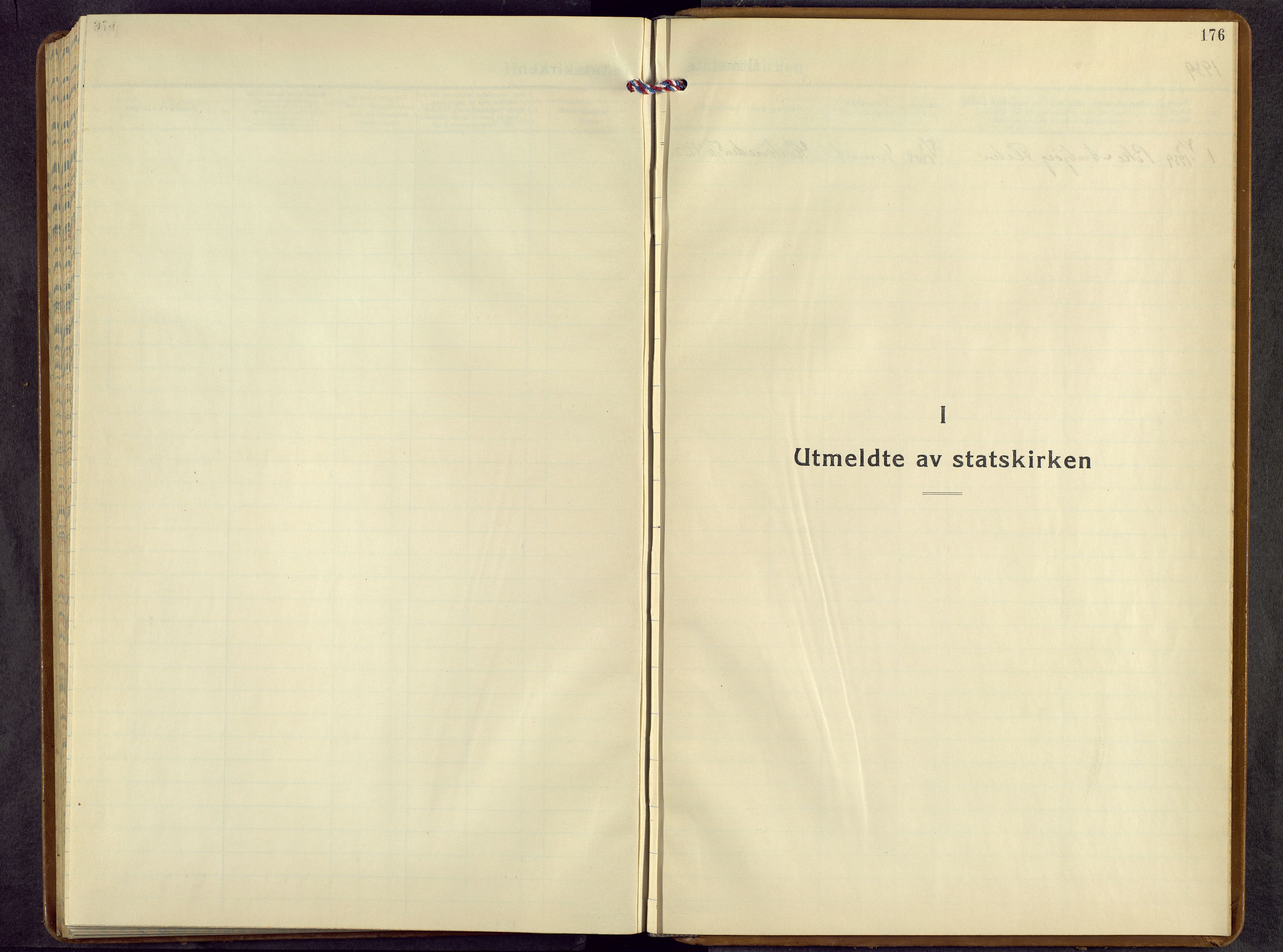 Kvikne prestekontor, SAH/PREST-064/H/Ha/Hab/L0007: Klokkerbok nr. 7, 1938-1965, s. 176