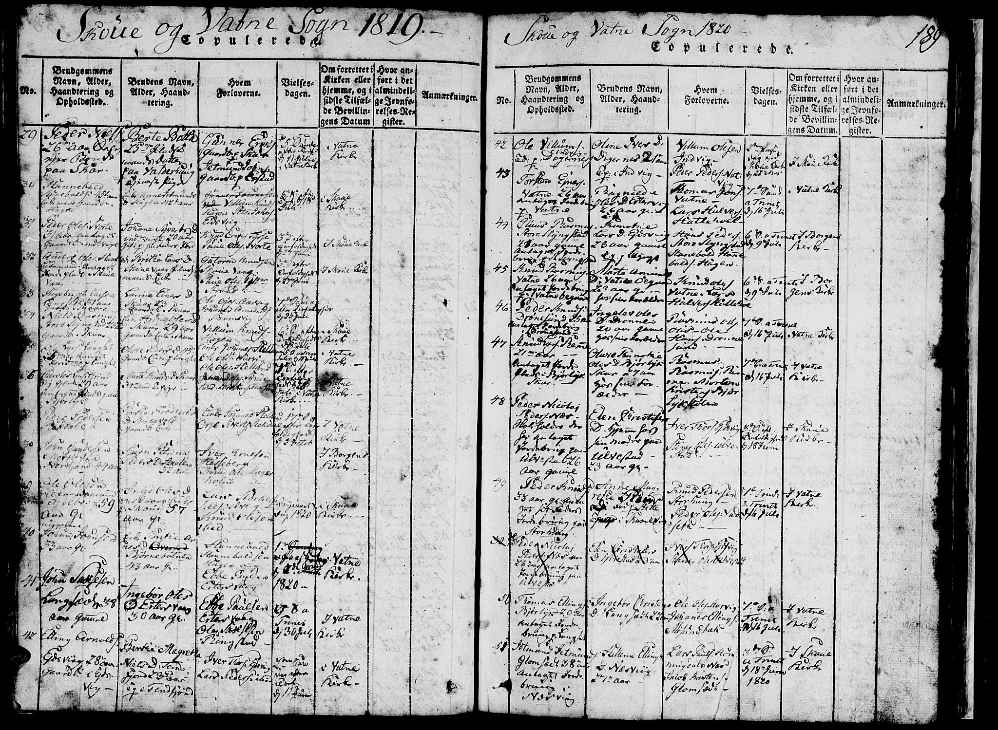 Ministerialprotokoller, klokkerbøker og fødselsregistre - Møre og Romsdal, SAT/A-1454/524/L0360: Klokkerbok nr. 524C01, 1816-1830, s. 189