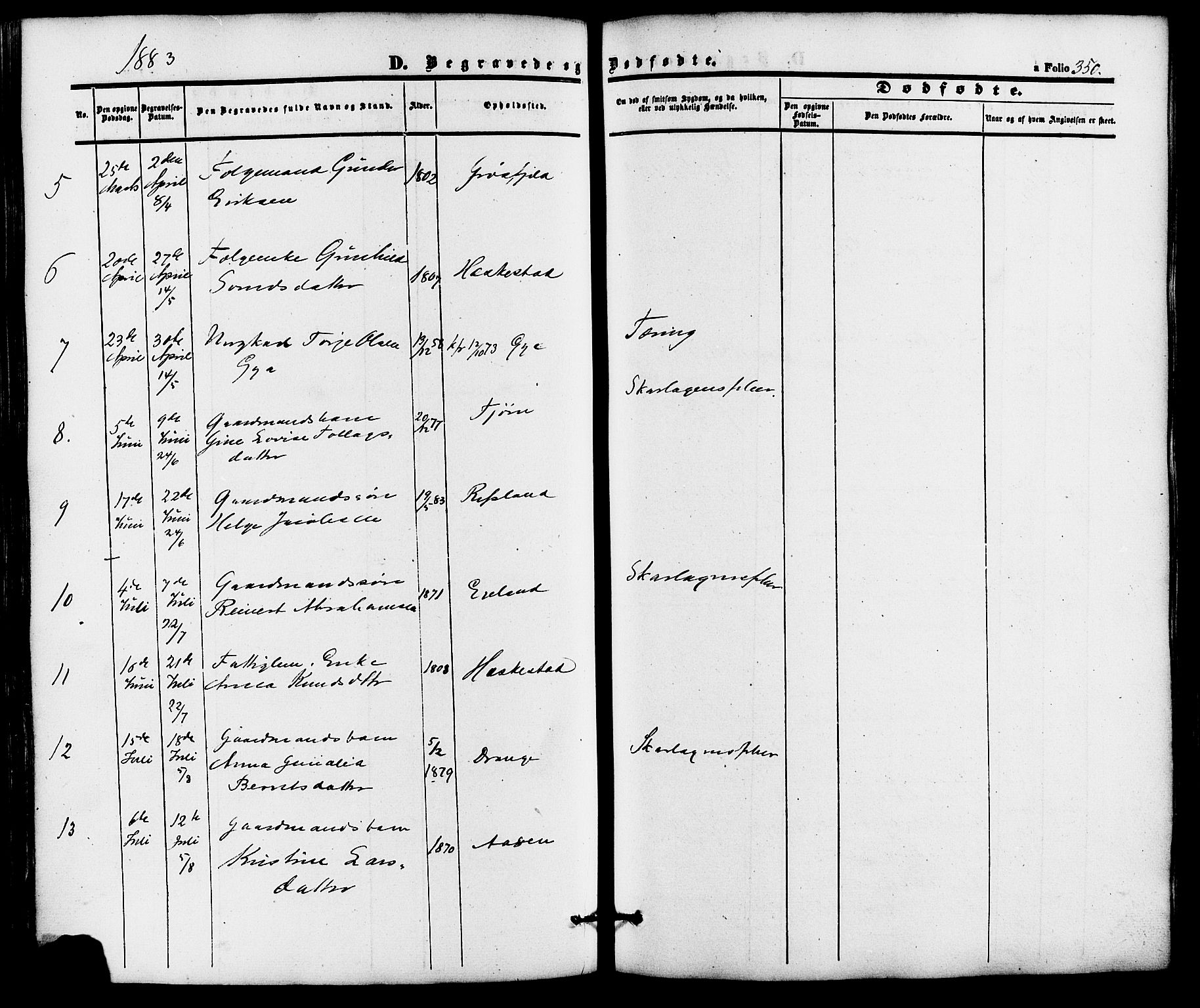 Lund sokneprestkontor, AV/SAST-A-101809/S06/L0010: Ministerialbok nr. A 9, 1854-1886, s. 350