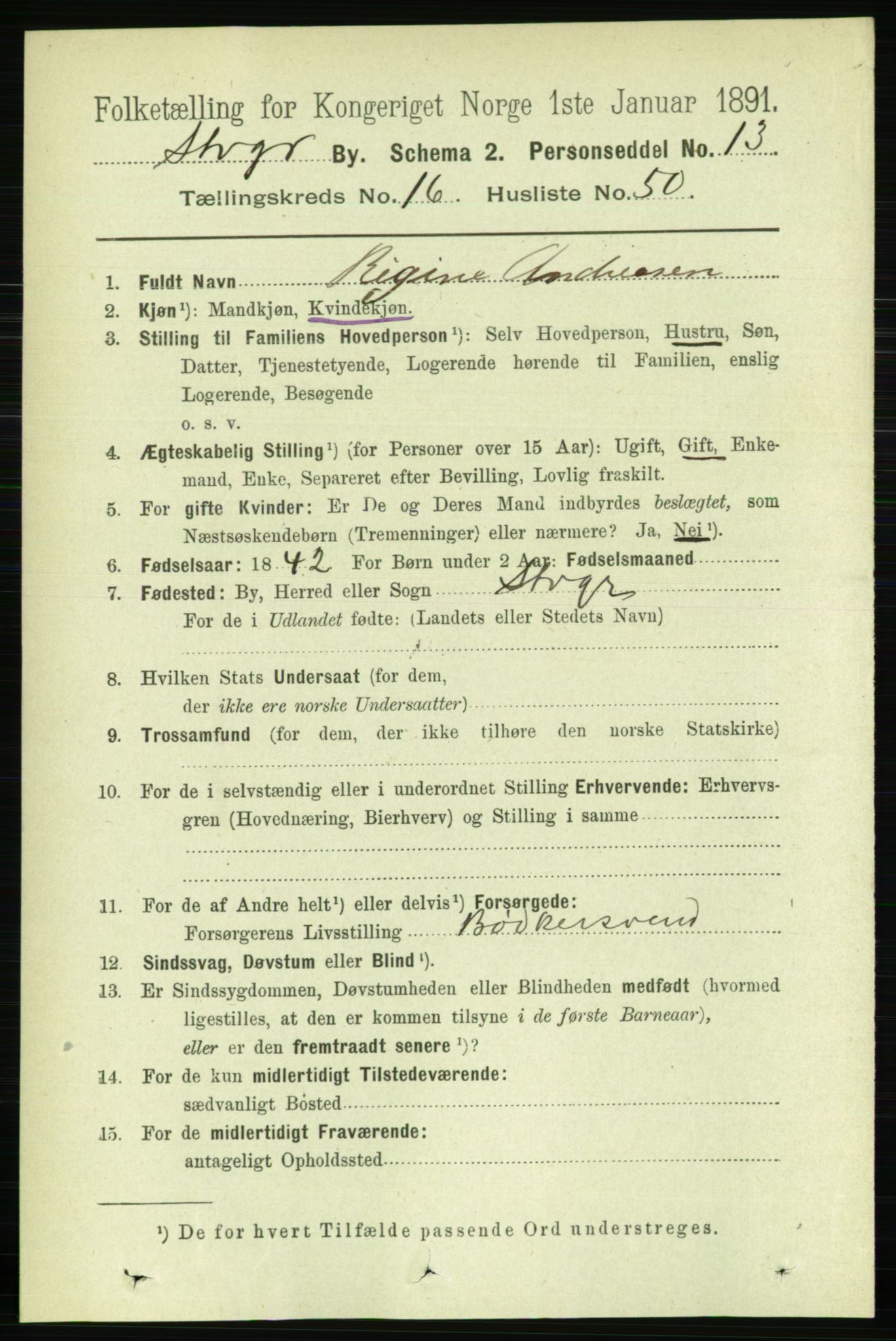 RA, Folketelling 1891 for 1103 Stavanger kjøpstad, 1891, s. 19312