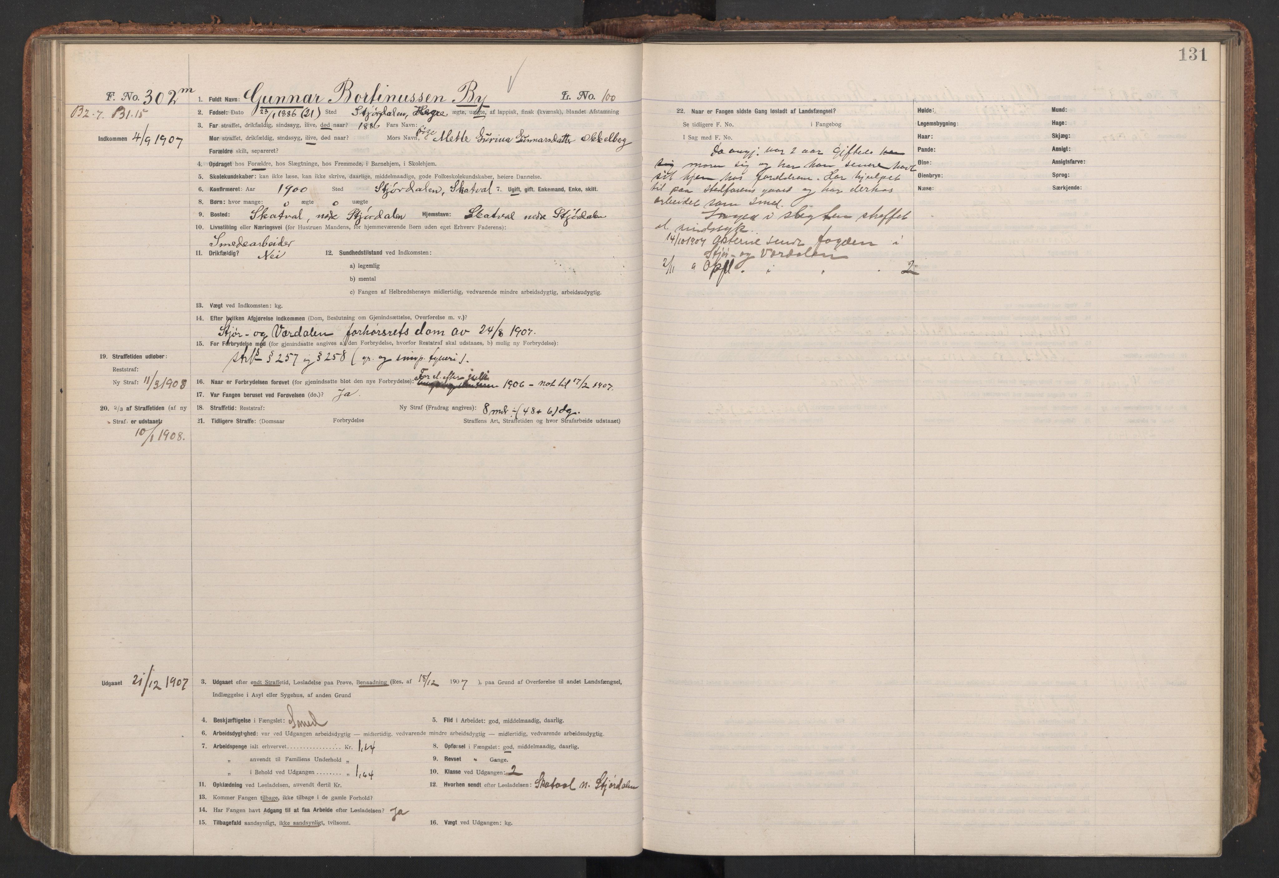 Botsfengslet, AV/RA-S-1539/D/Db/Dbb/L0041: 172m - 530m, 1907-1908, s. 131