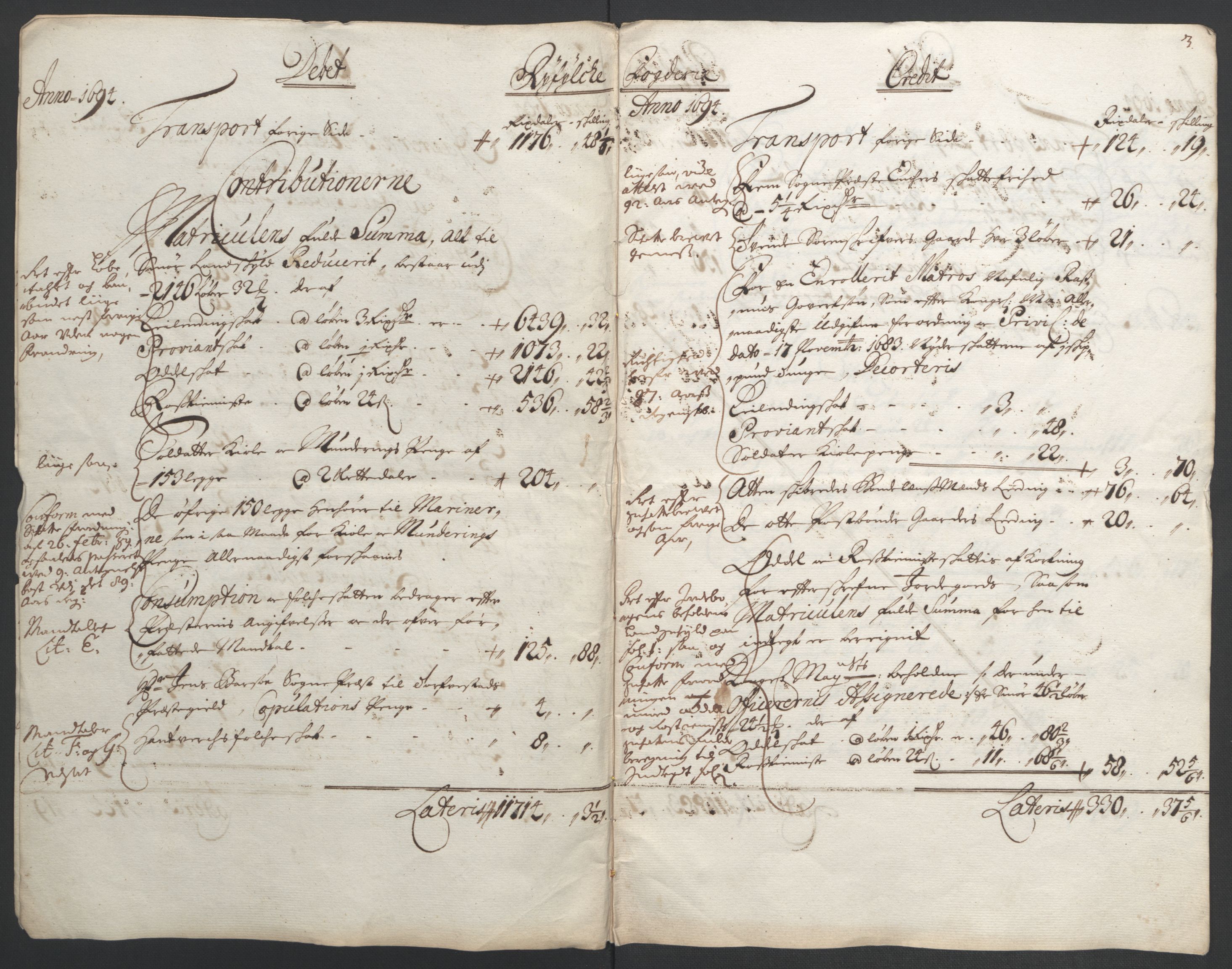 Rentekammeret inntil 1814, Reviderte regnskaper, Fogderegnskap, RA/EA-4092/R47/L2857: Fogderegnskap Ryfylke, 1694-1696, s. 6