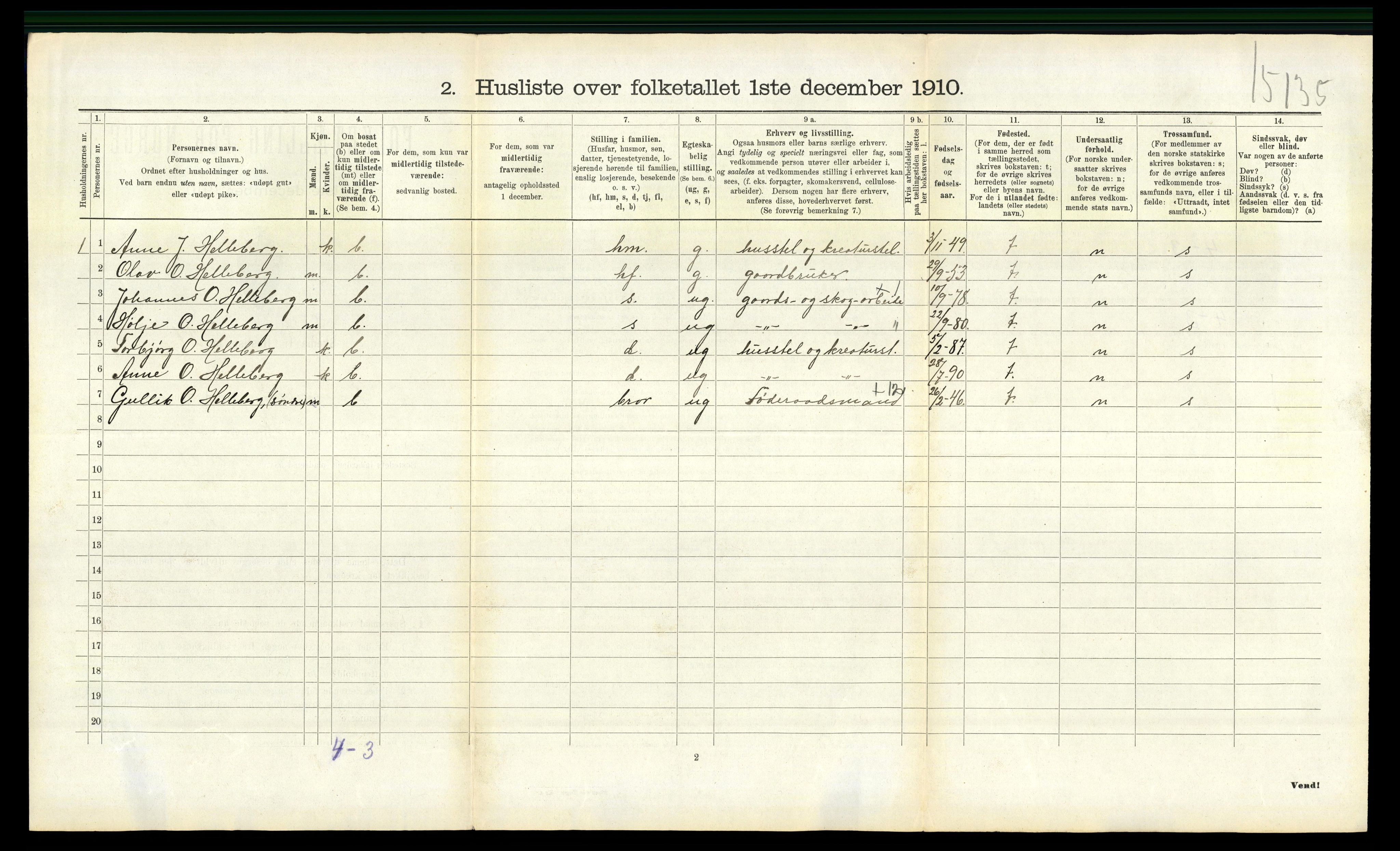 RA, Folketelling 1910 for 0824 Gransherad herred, 1910, s. 475