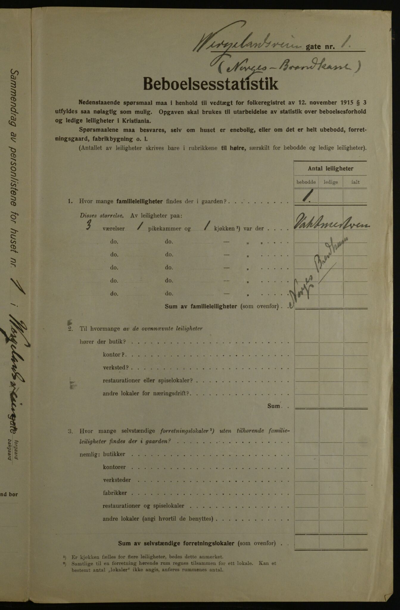 OBA, Kommunal folketelling 1.12.1923 for Kristiania, 1923, s. 140998