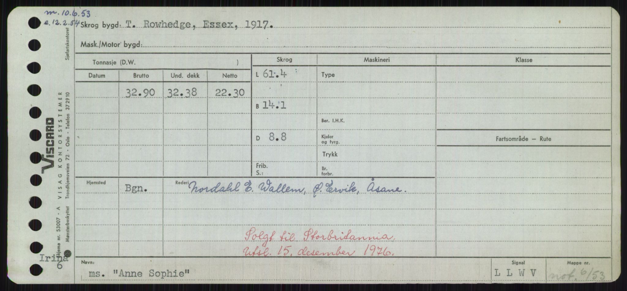 Sjøfartsdirektoratet med forløpere, Skipsmålingen, RA/S-1627/H/Hd/L0001: Fartøy, A-Anv, s. 755