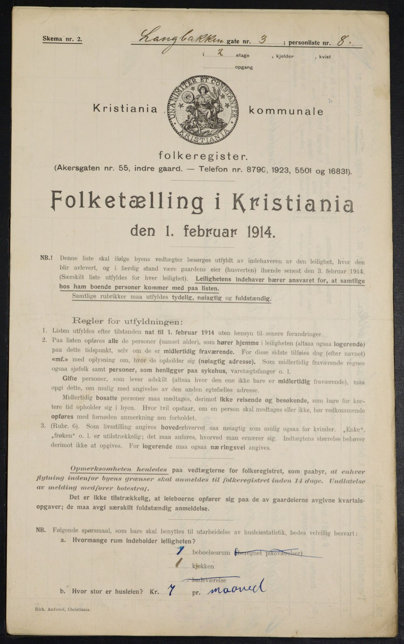 OBA, Kommunal folketelling 1.2.1914 for Kristiania, 1914, s. 56223