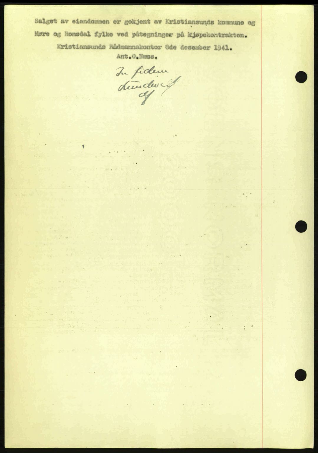 Kristiansund byfogd, AV/SAT-A-4587/A/27: Pantebok nr. 34, 1941-1945, Dagboknr: 24/1942