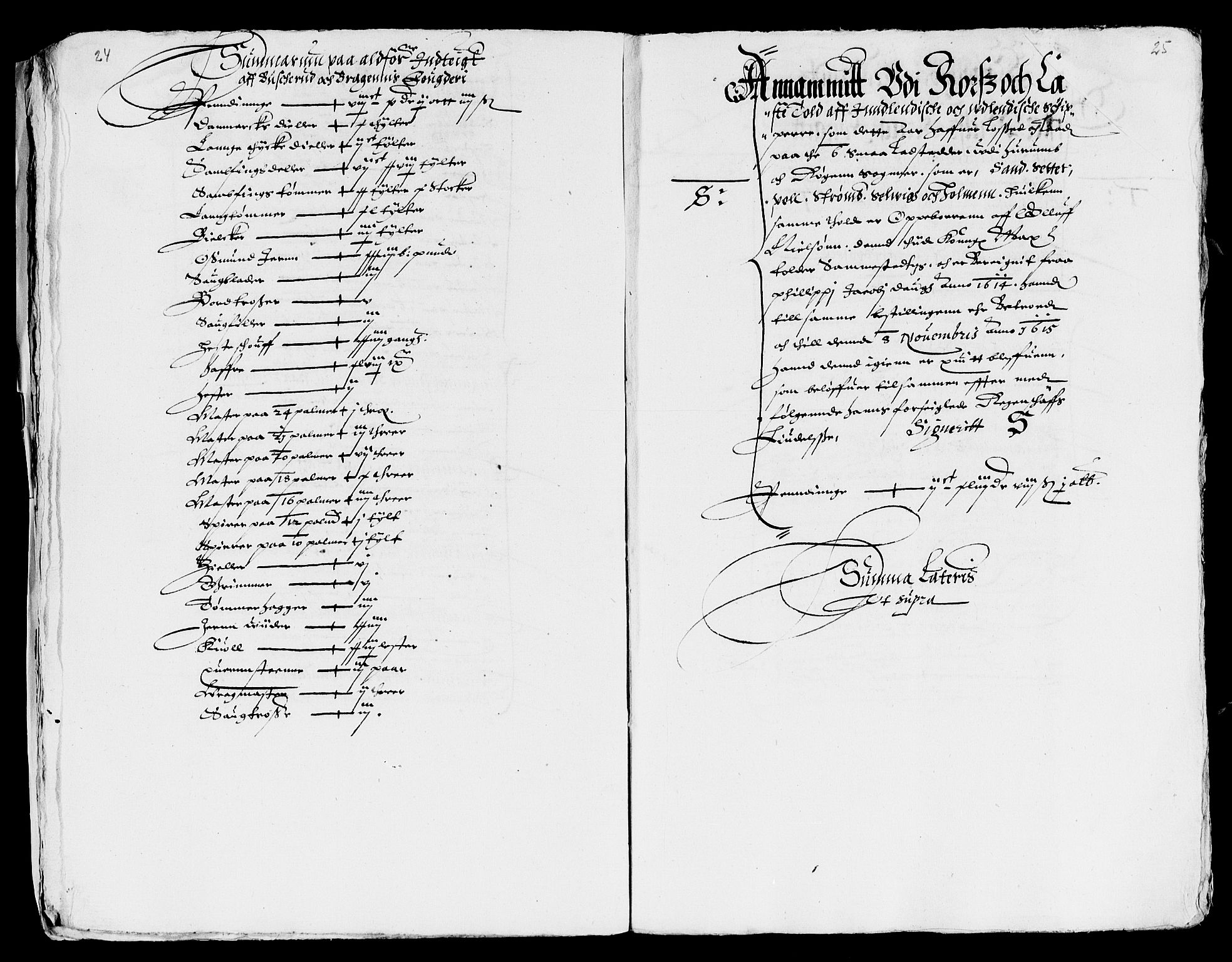 Rentekammeret inntil 1814, Reviderte regnskaper, Lensregnskaper, AV/RA-EA-5023/R/Rb/Rba/L0035: Akershus len, 1614-1615