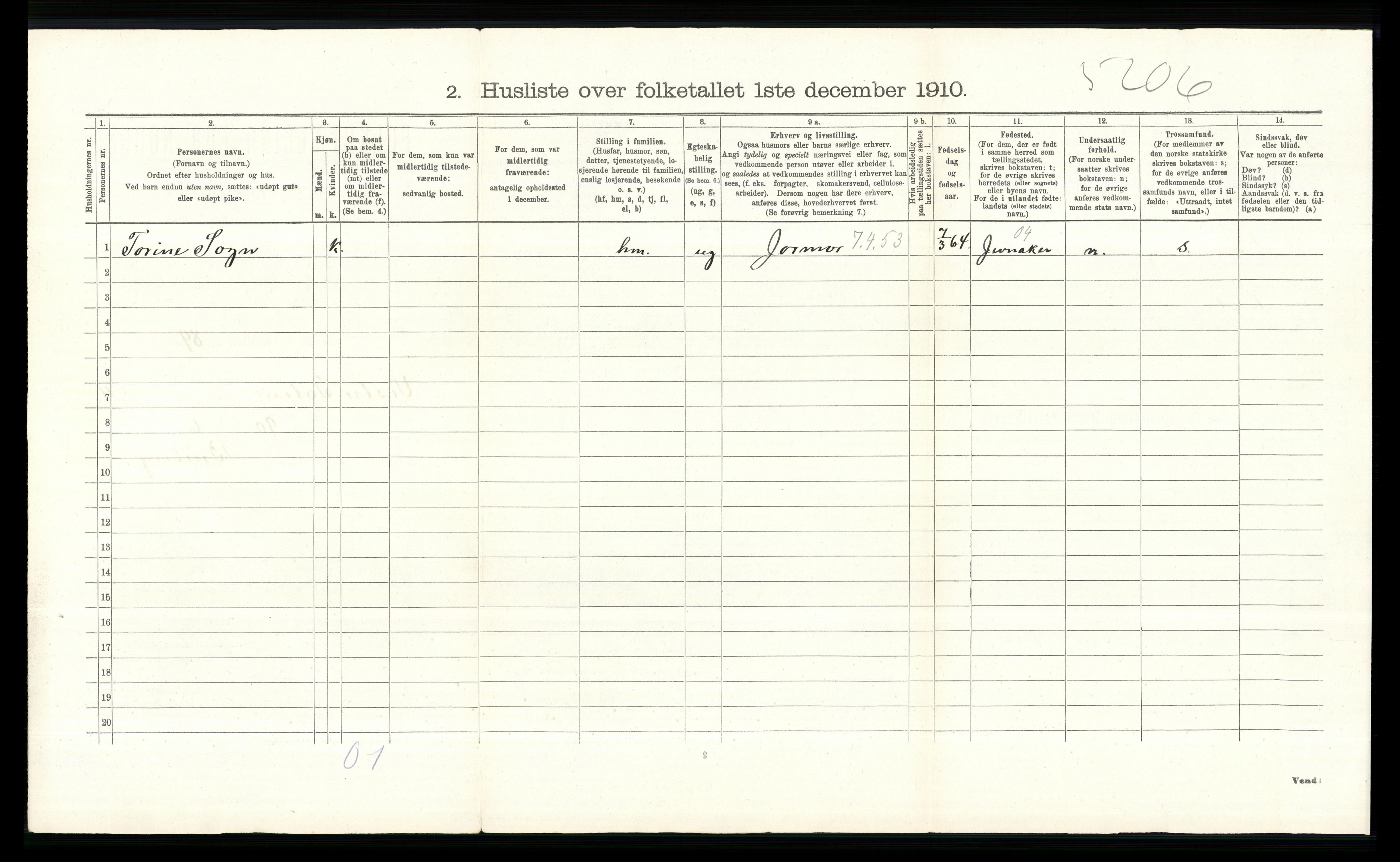 RA, Folketelling 1910 for 0529 Vestre Toten herred, 1910, s. 698