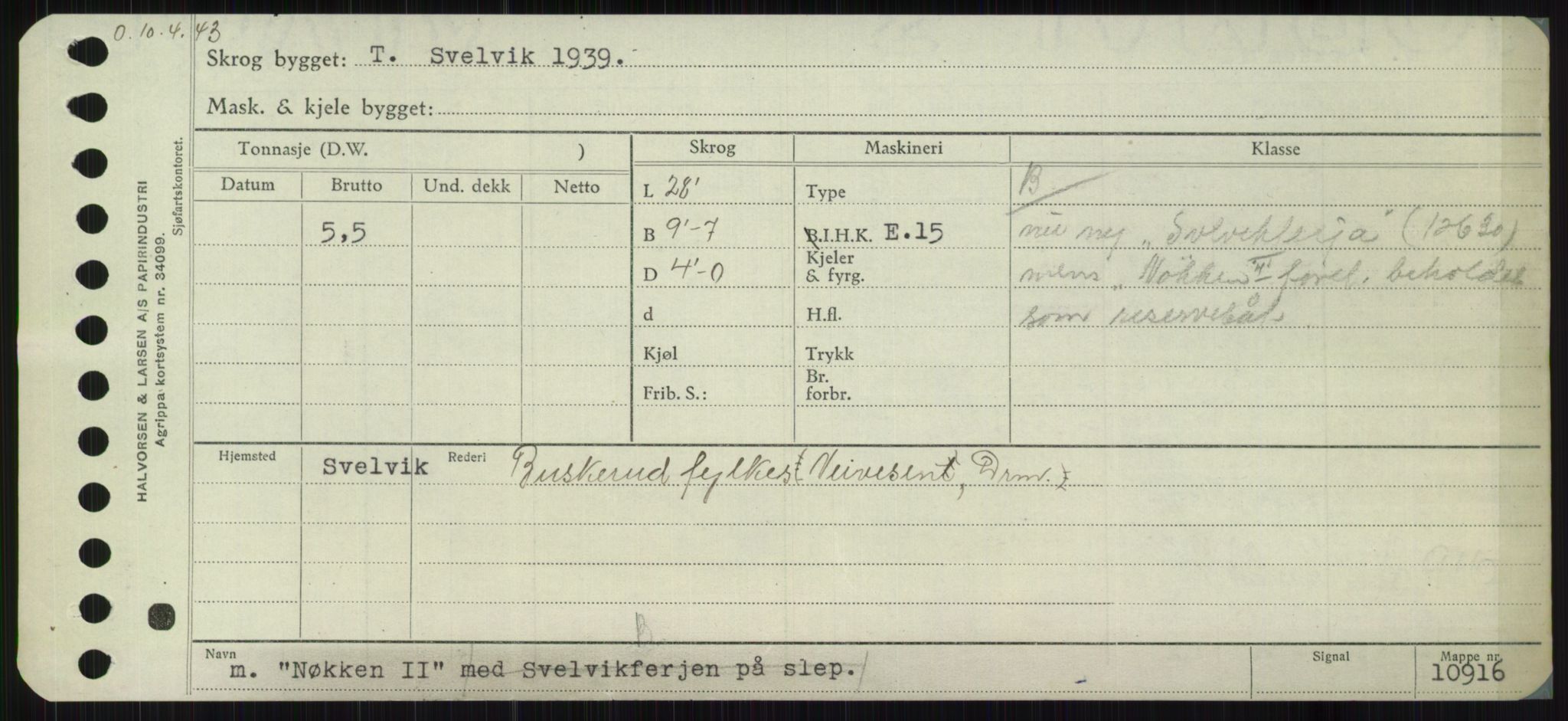 Sjøfartsdirektoratet med forløpere, Skipsmålingen, RA/S-1627/H/Ha/L0004/0001: Fartøy, Mas-R / Fartøy, Mas-Odd, s. 949