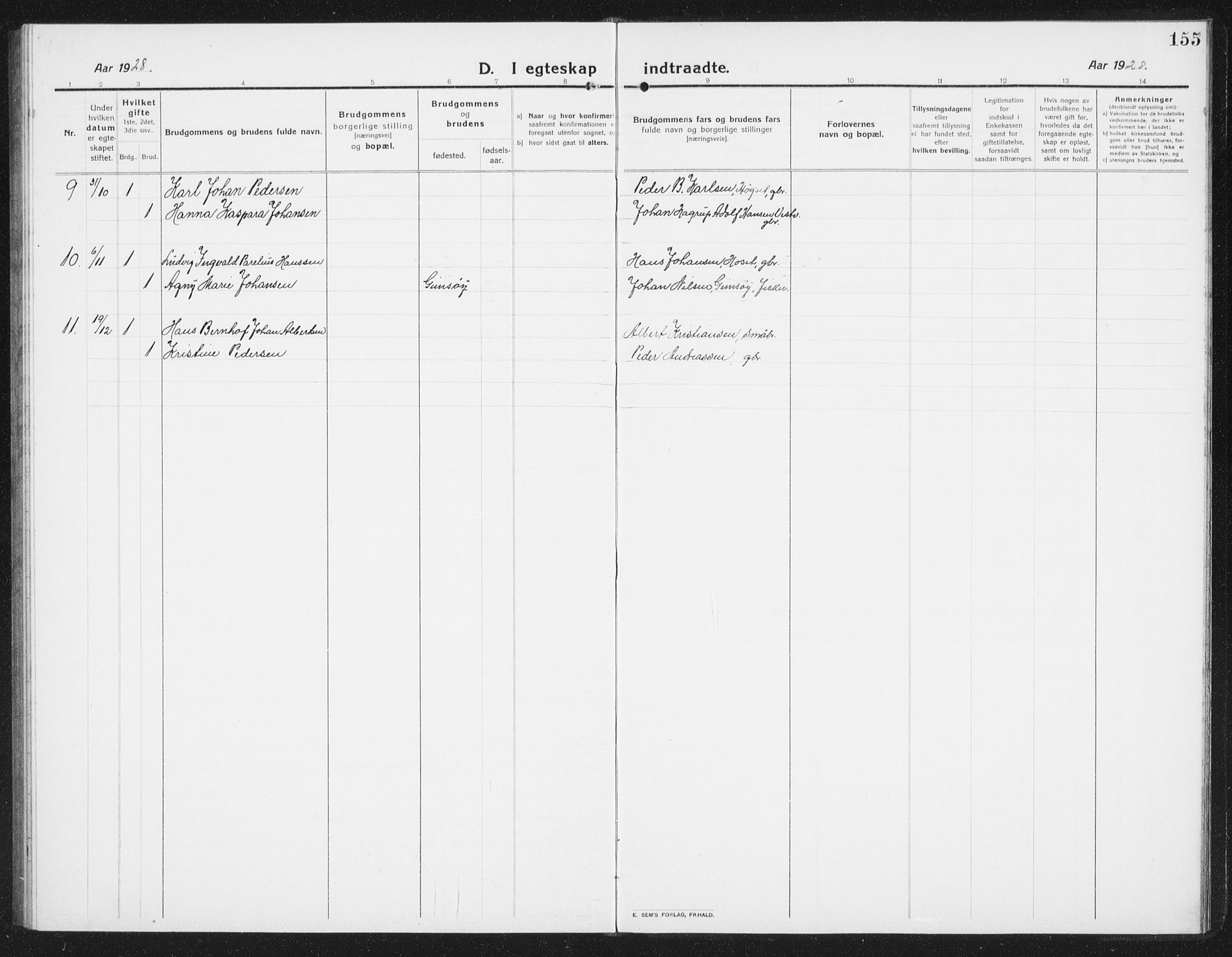 Ministerialprotokoller, klokkerbøker og fødselsregistre - Nordland, SAT/A-1459/852/L0757: Klokkerbok nr. 852C08, 1916-1934, s. 155