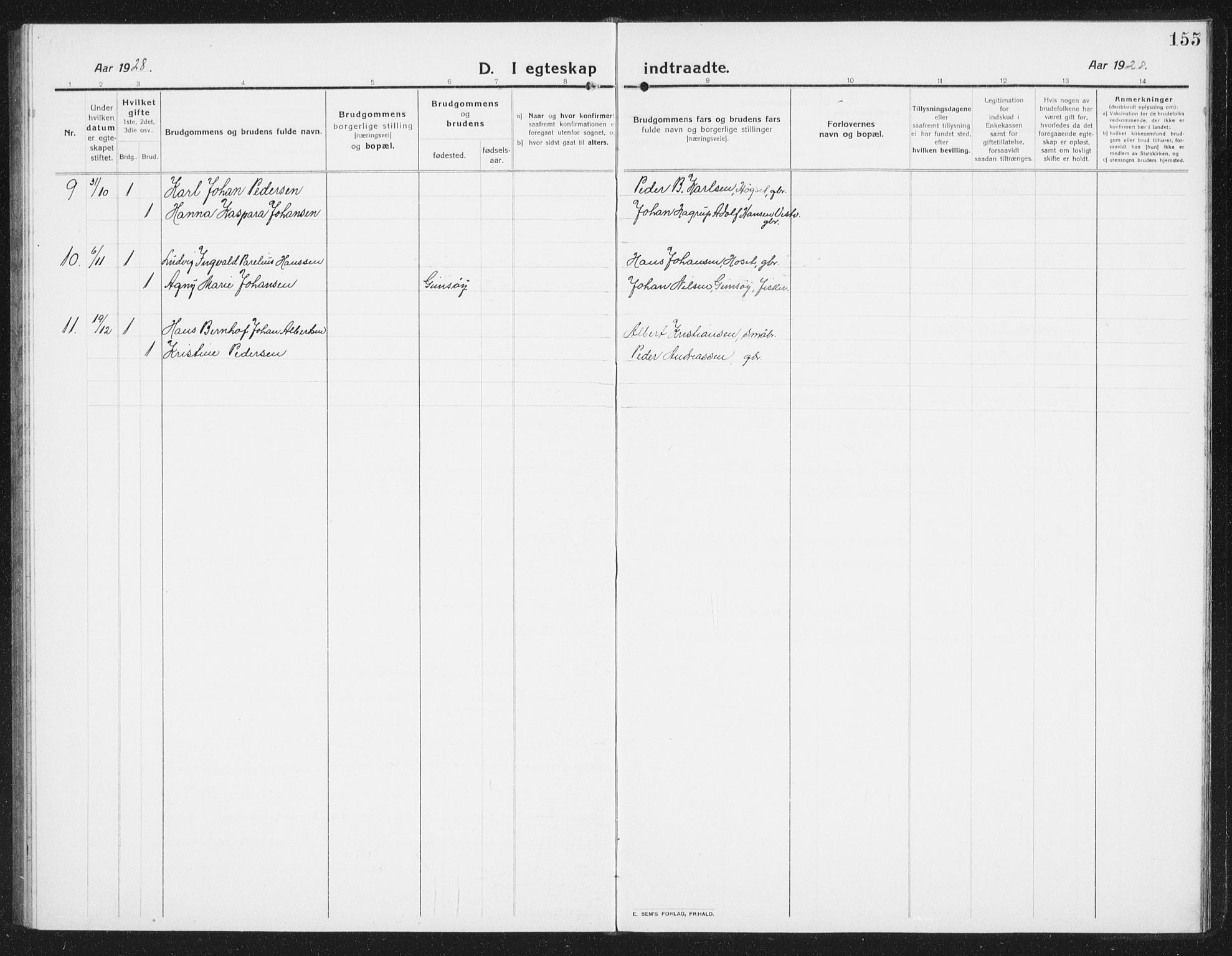 Ministerialprotokoller, klokkerbøker og fødselsregistre - Nordland, AV/SAT-A-1459/852/L0757: Klokkerbok nr. 852C08, 1916-1934, s. 155