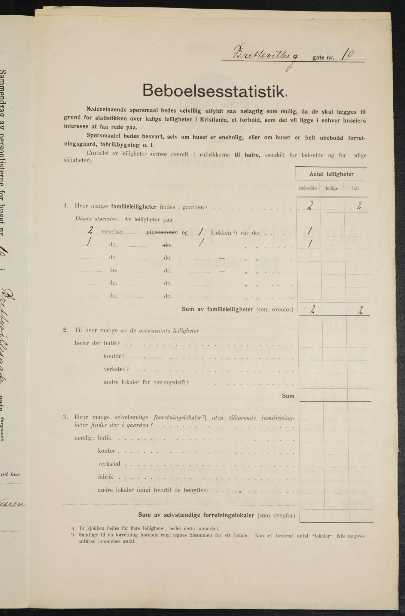 OBA, Kommunal folketelling 1.2.1914 for Kristiania, 1914, s. 8786