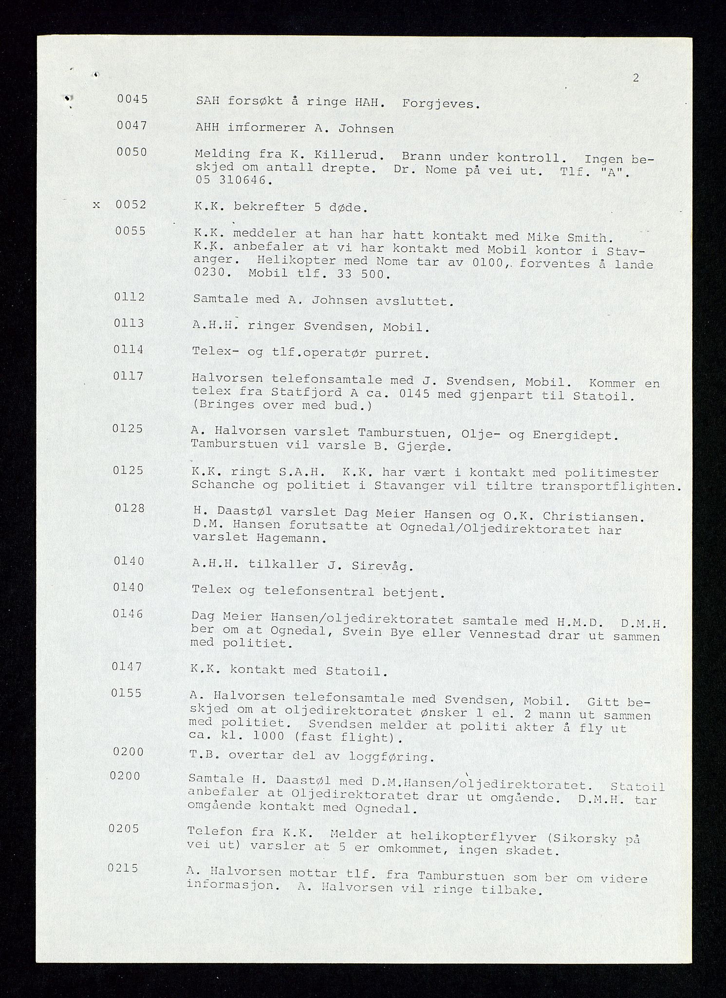 Pa 1339 - Statoil ASA, SAST/A-101656/0001/D/Dm/L0410: Utblåsing. Ulykker og Skader., 1978, s. 4