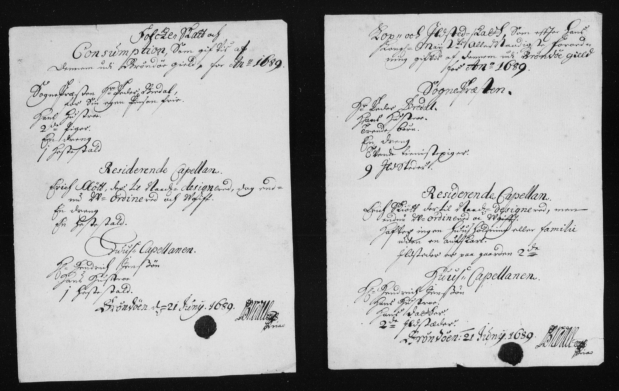 Rentekammeret inntil 1814, Reviderte regnskaper, Stiftamtstueregnskaper, Trondheim stiftamt og Nordland amt, AV/RA-EA-6044/R/Rh/L0013: Nordland amt, 1689