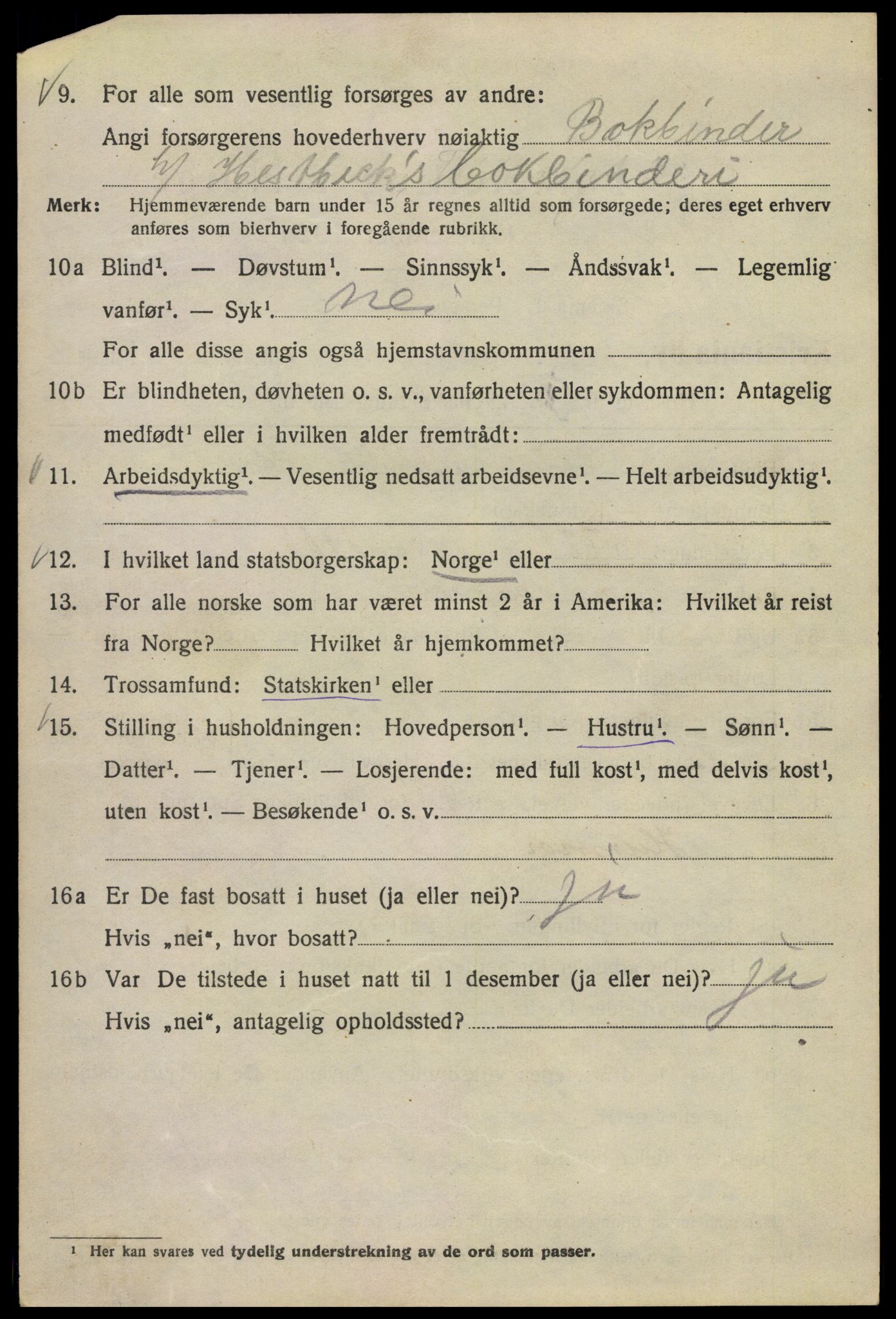 SAO, Folketelling 1920 for 0301 Kristiania kjøpstad, 1920, s. 658850