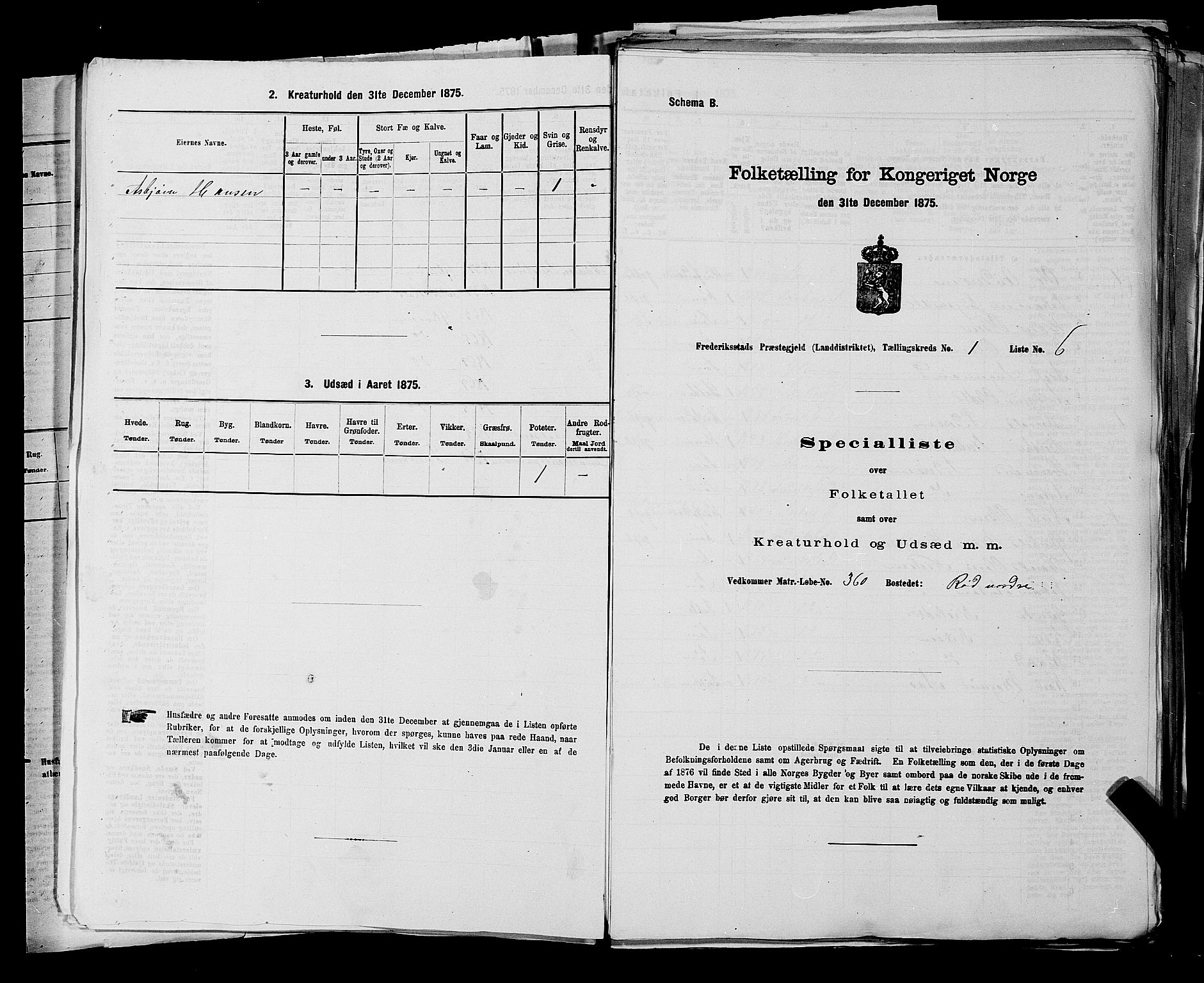 RA, Folketelling 1875 for 0132L Fredrikstad prestegjeld, Glemmen sokn, 1875, s. 43