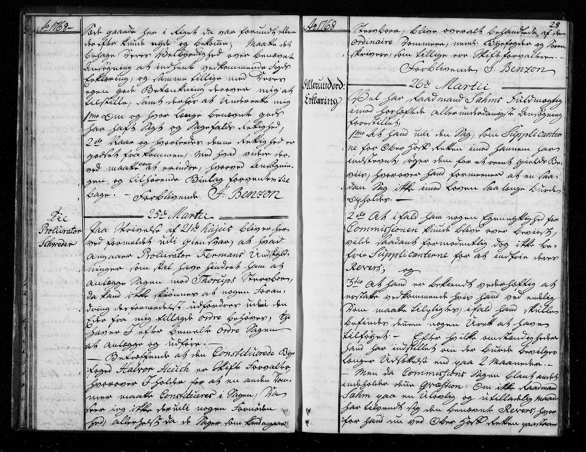 Stattholderembetet 1572-1771, AV/RA-EA-2870/Bf/L0007: Stattholderprotokoll (allmenn kopibok), 1768-1769, s. 27b-28a