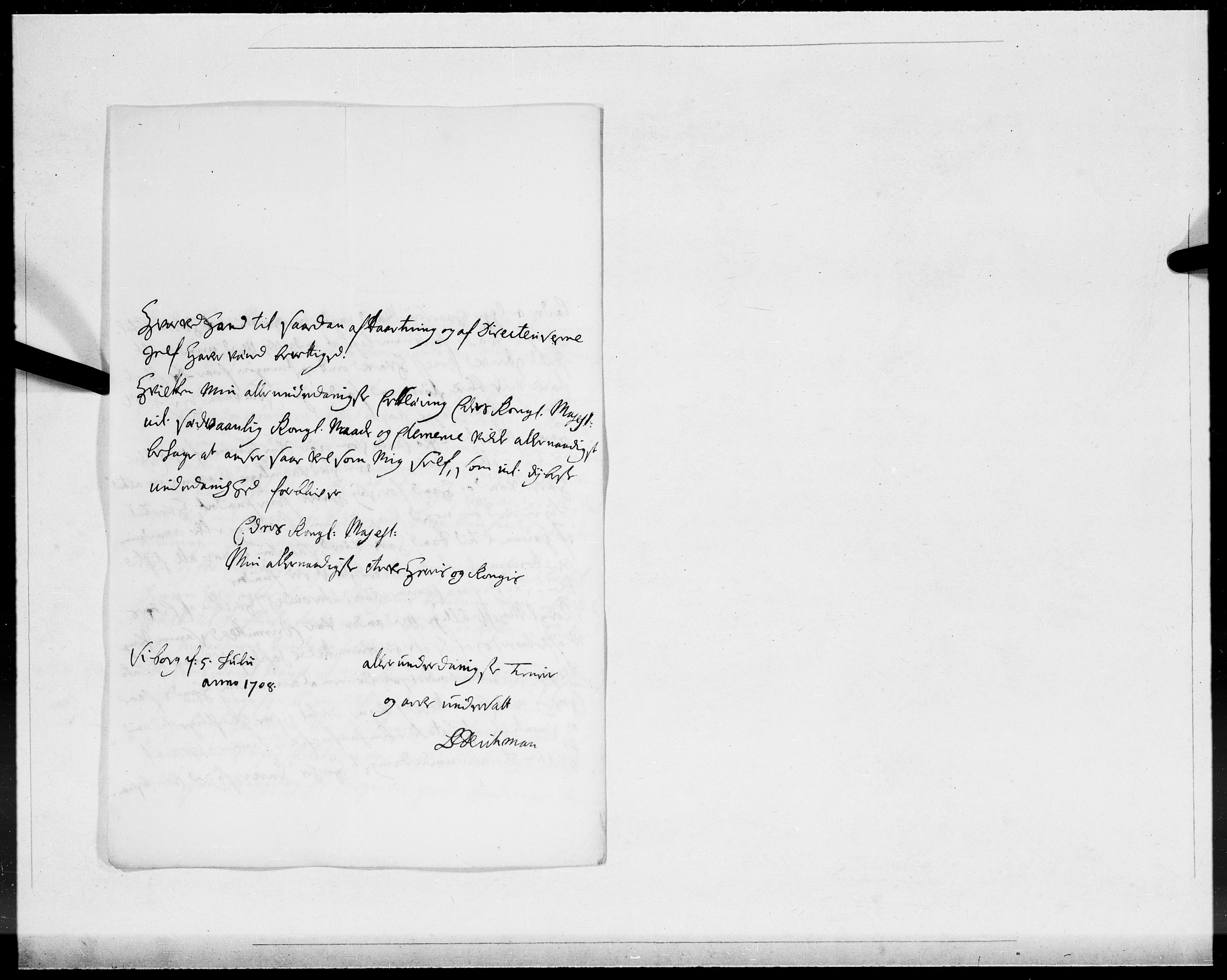 Danske Kanselli 1572-1799, AV/RA-EA-3023/F/Fc/Fcc/Fcca/L0066: Norske innlegg 1572-1799, 1708, s. 32