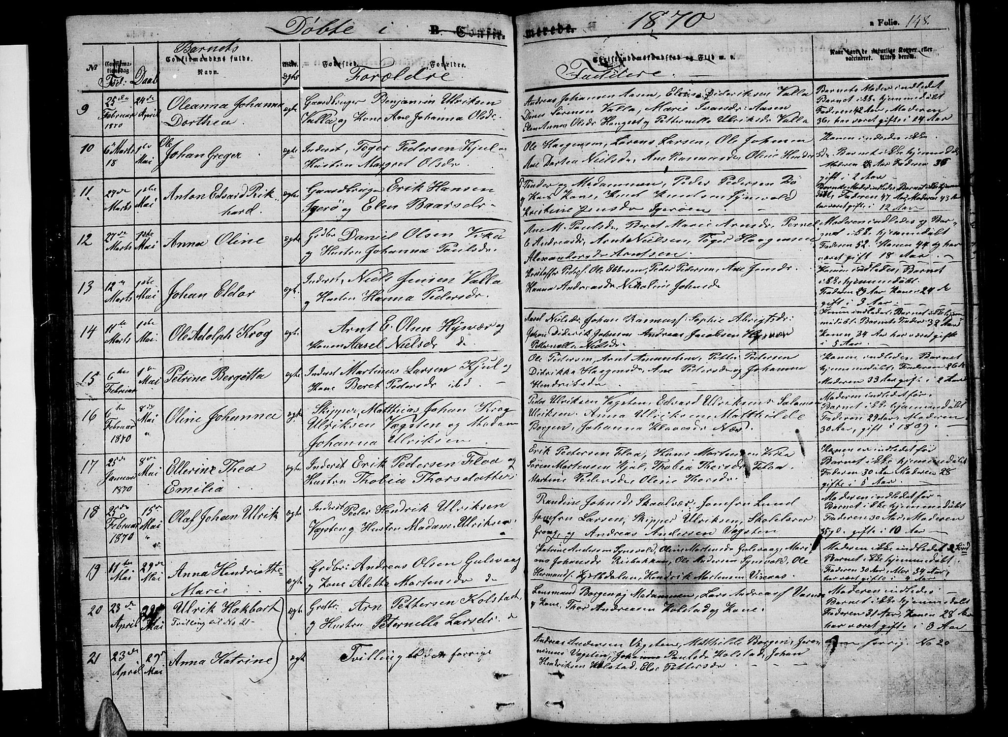 Ministerialprotokoller, klokkerbøker og fødselsregistre - Nordland, AV/SAT-A-1459/816/L0251: Klokkerbok nr. 816C01, 1852-1870, s. 148
