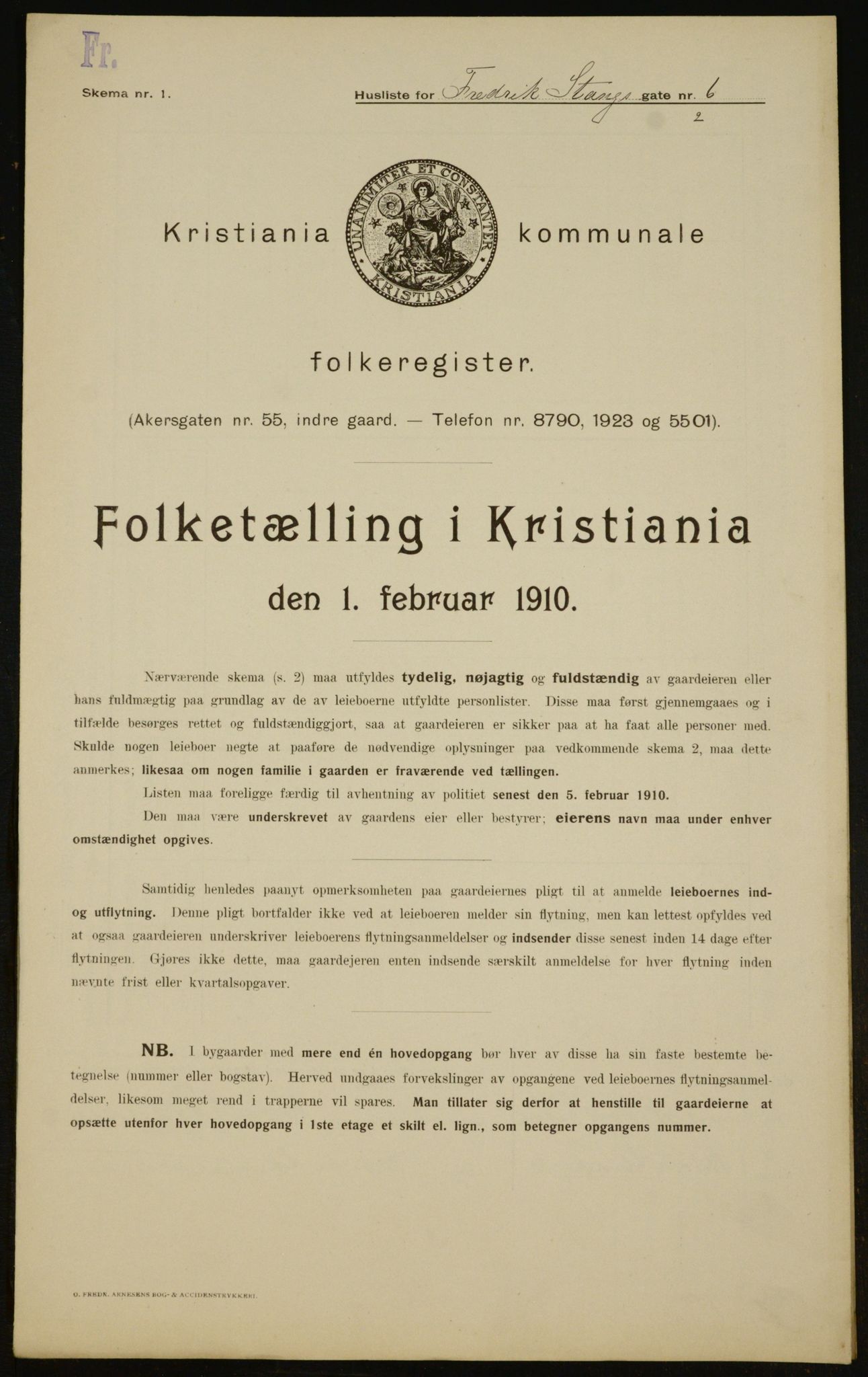 OBA, Kommunal folketelling 1.2.1910 for Kristiania, 1910, s. 25046