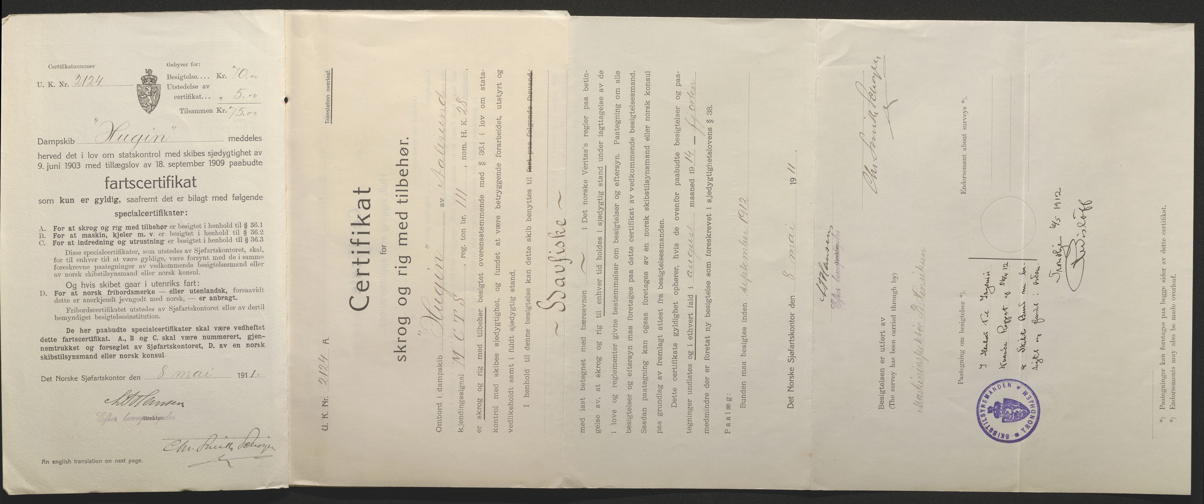 Sjøfartsdirektoratet med forløpere, skipsmapper slettede skip, AV/RA-S-4998/F/Fa/L0519: --, 1850-1922, s. 420