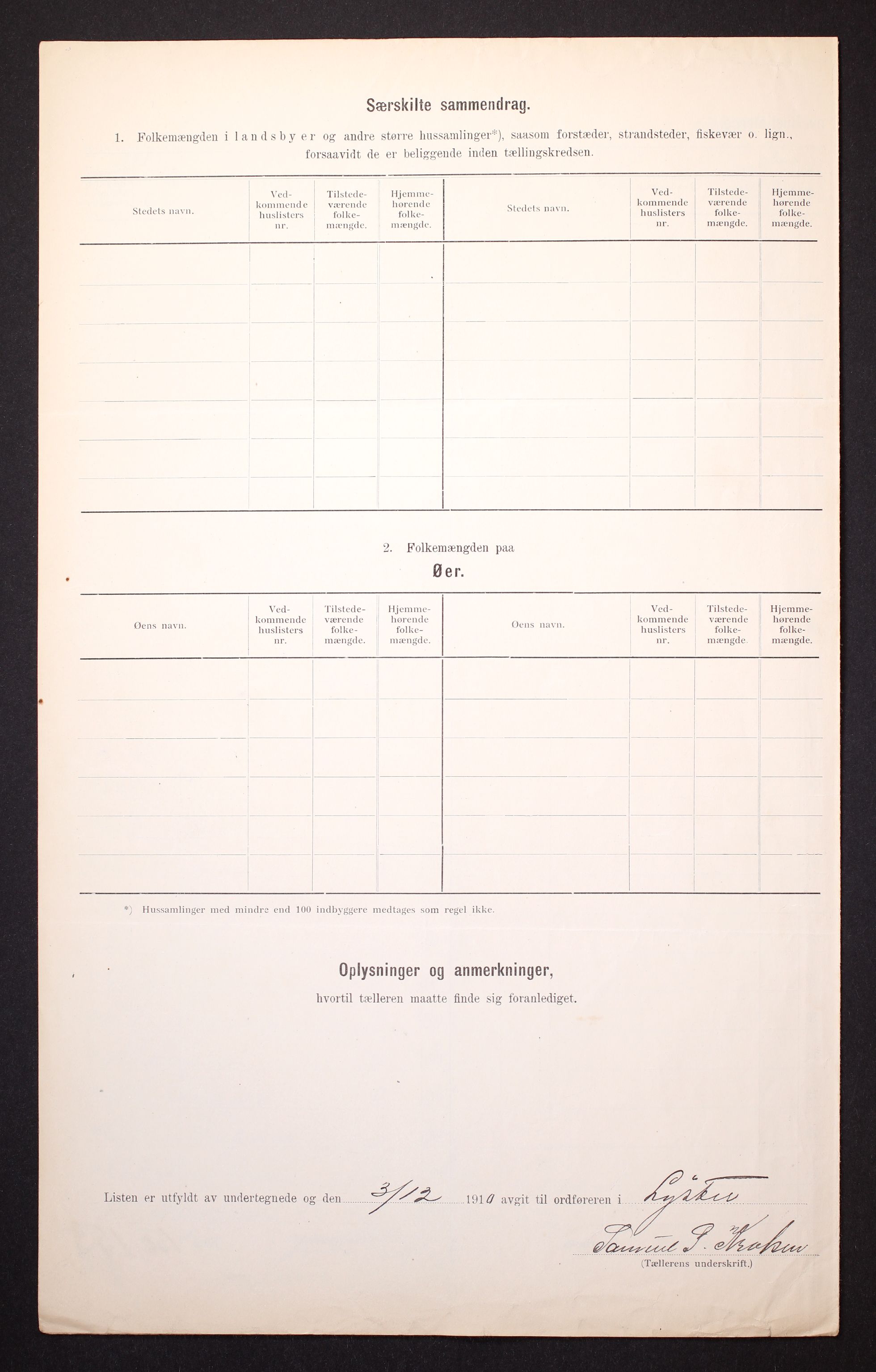 RA, Folketelling 1910 for 1426 Luster herred, 1910, s. 7