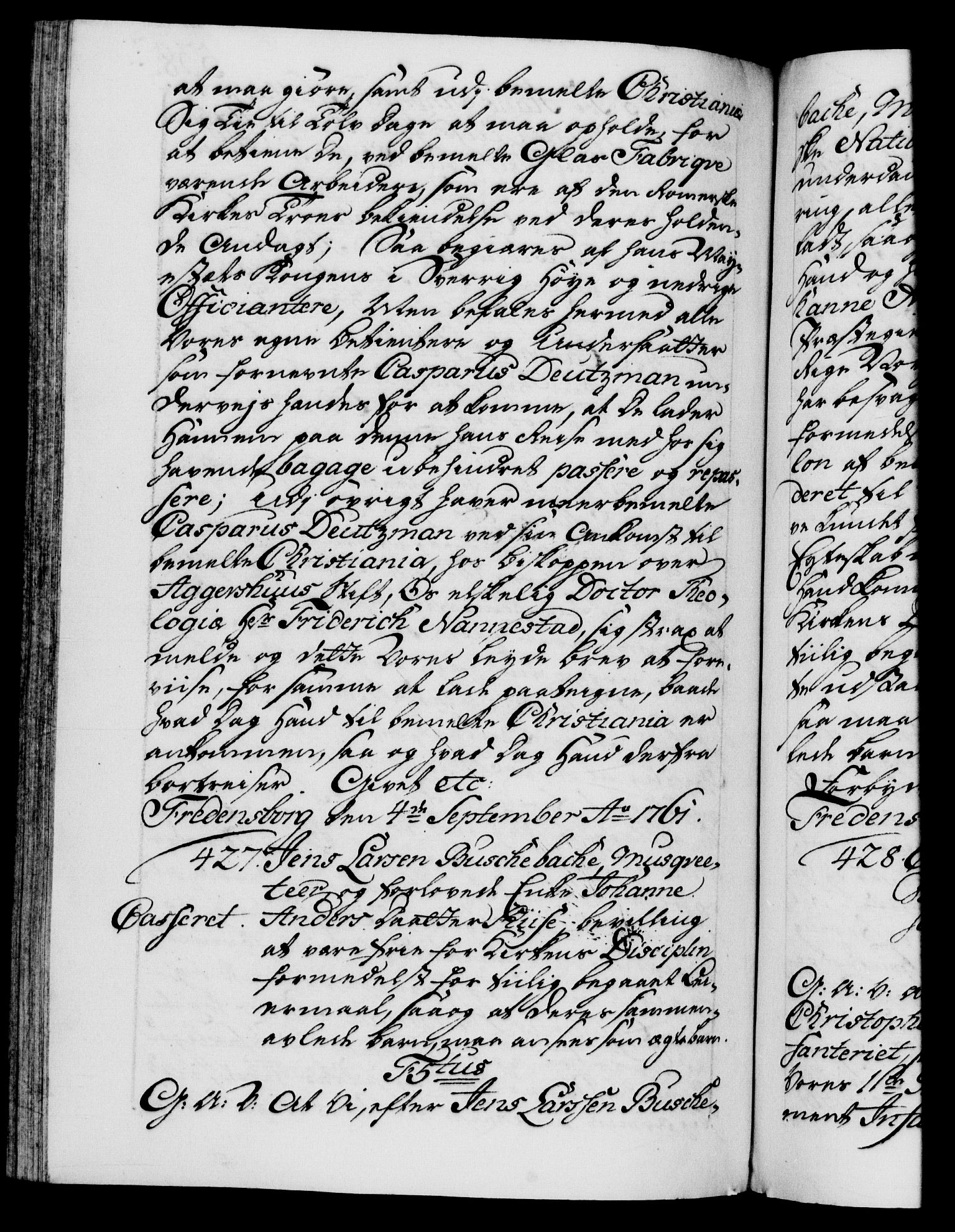 Danske Kanselli 1572-1799, RA/EA-3023/F/Fc/Fca/Fcaa/L0041: Norske registre, 1760-1762, s. 538b