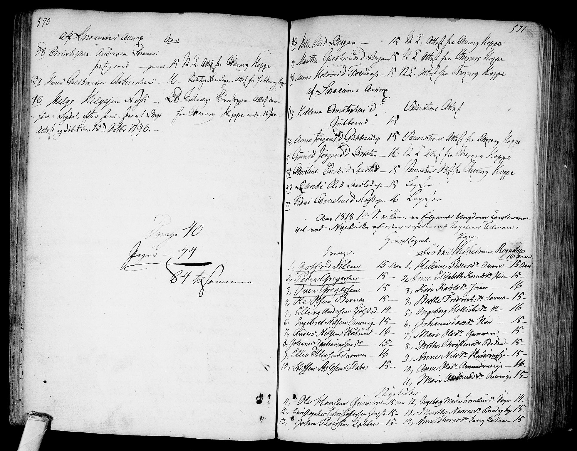 Modum kirkebøker, AV/SAKO-A-234/F/Fa/L0003: Ministerialbok nr. 3, 1783-1819, s. 570-571