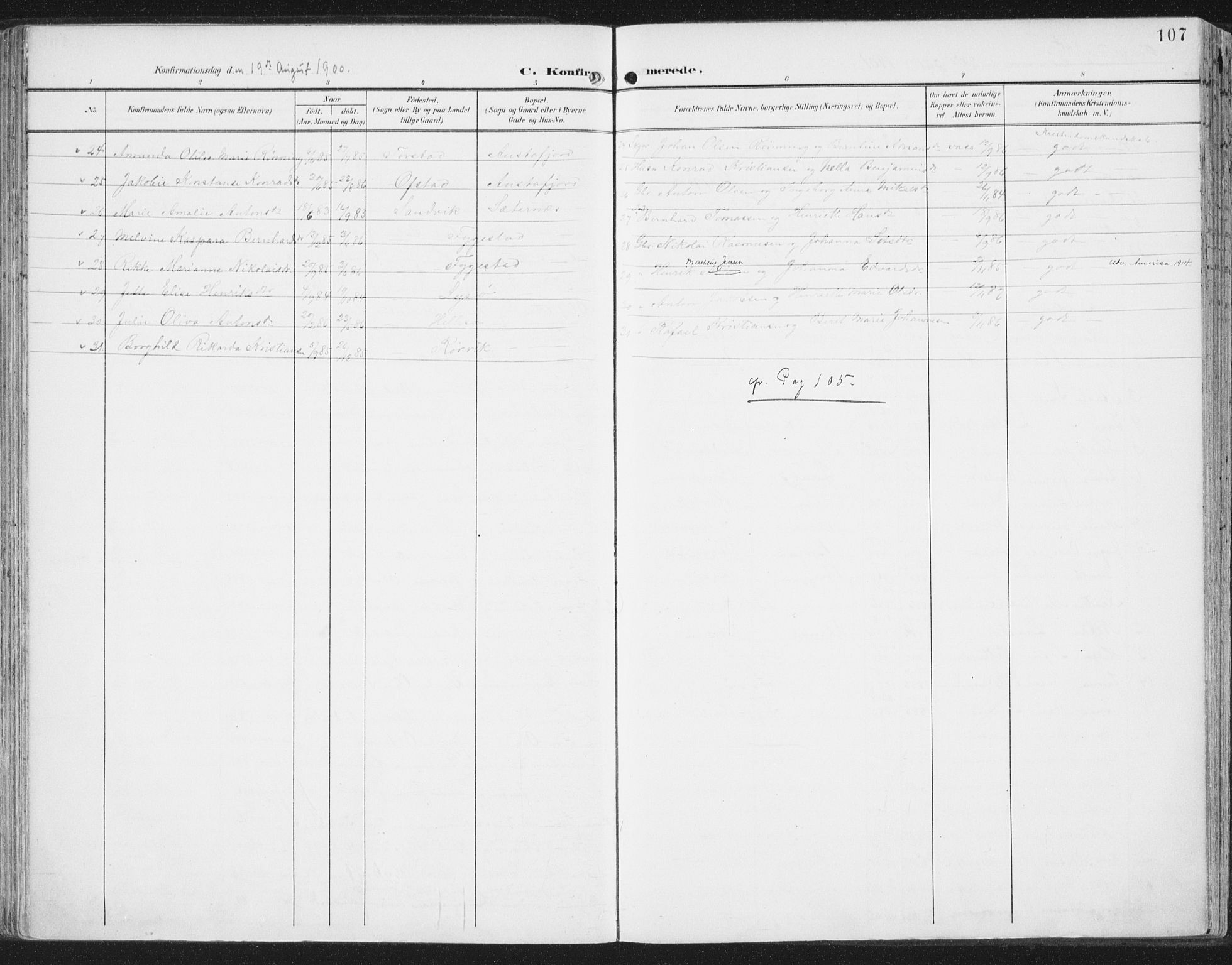 Ministerialprotokoller, klokkerbøker og fødselsregistre - Nord-Trøndelag, SAT/A-1458/786/L0688: Ministerialbok nr. 786A04, 1899-1912, s. 107