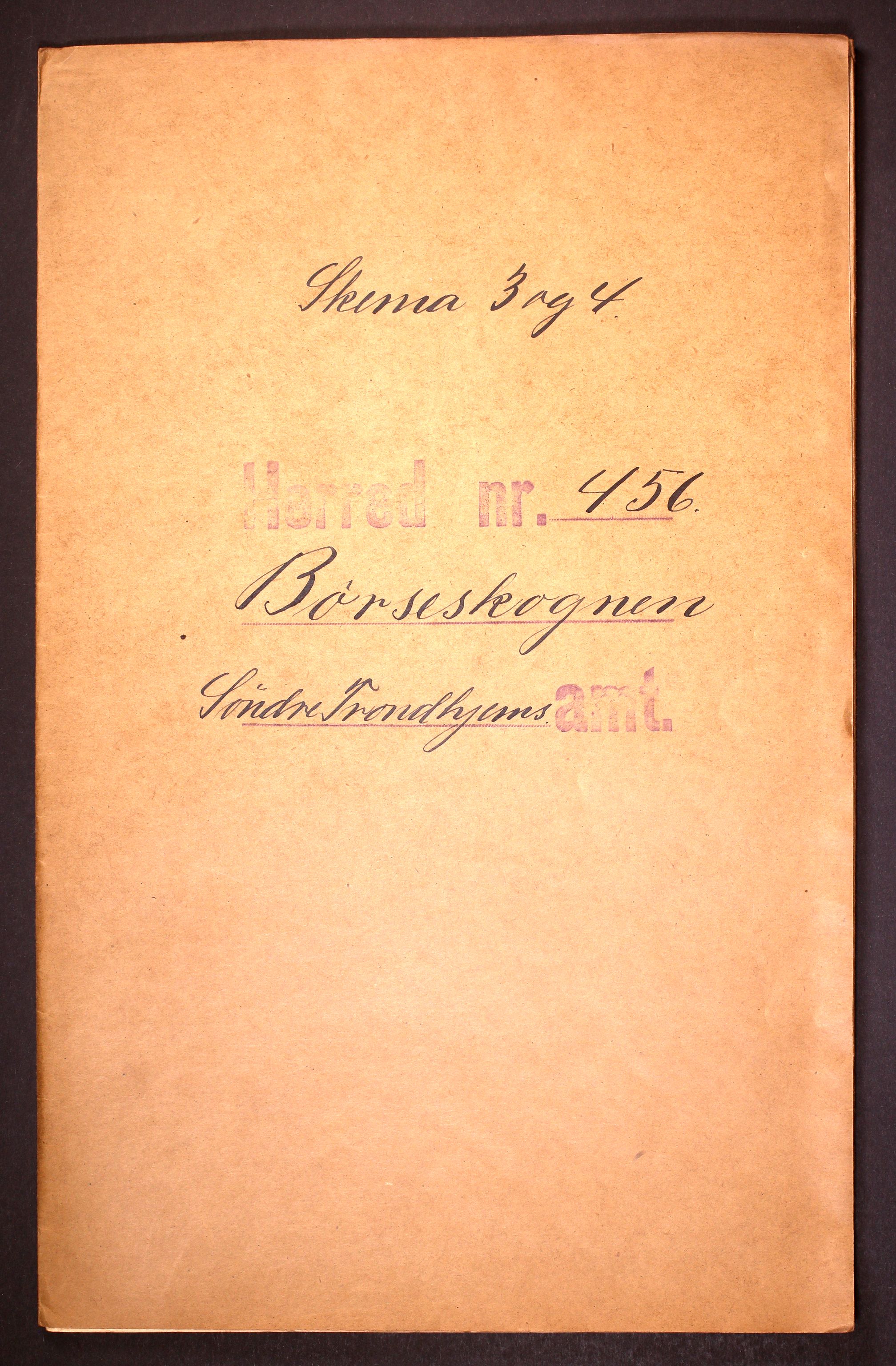 RA, Folketelling 1910 for 1657 Børseskogn herred, 1910, s. 1