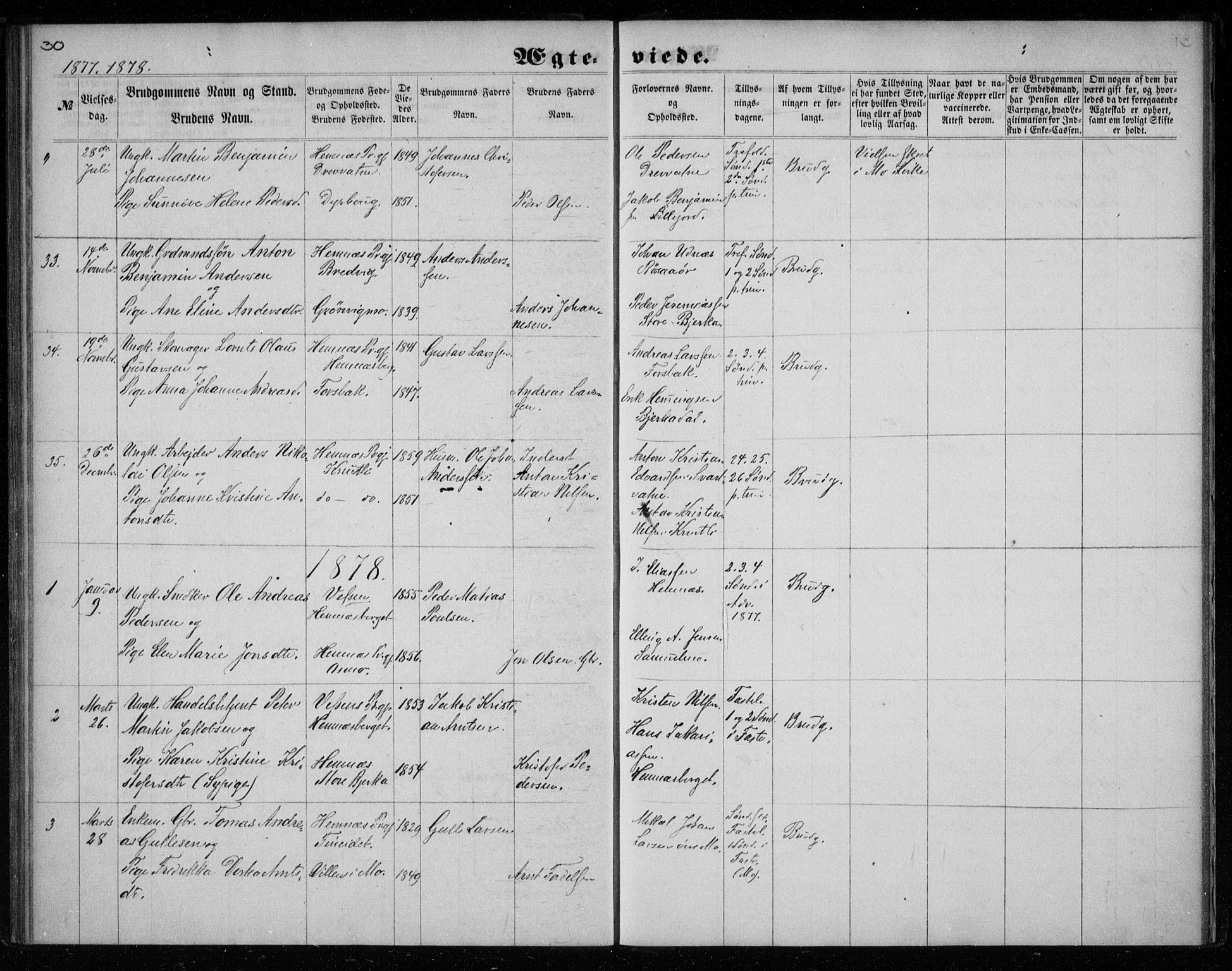 Ministerialprotokoller, klokkerbøker og fødselsregistre - Nordland, AV/SAT-A-1459/825/L0358: Ministerialbok nr. 825A12, 1863-1878, s. 30