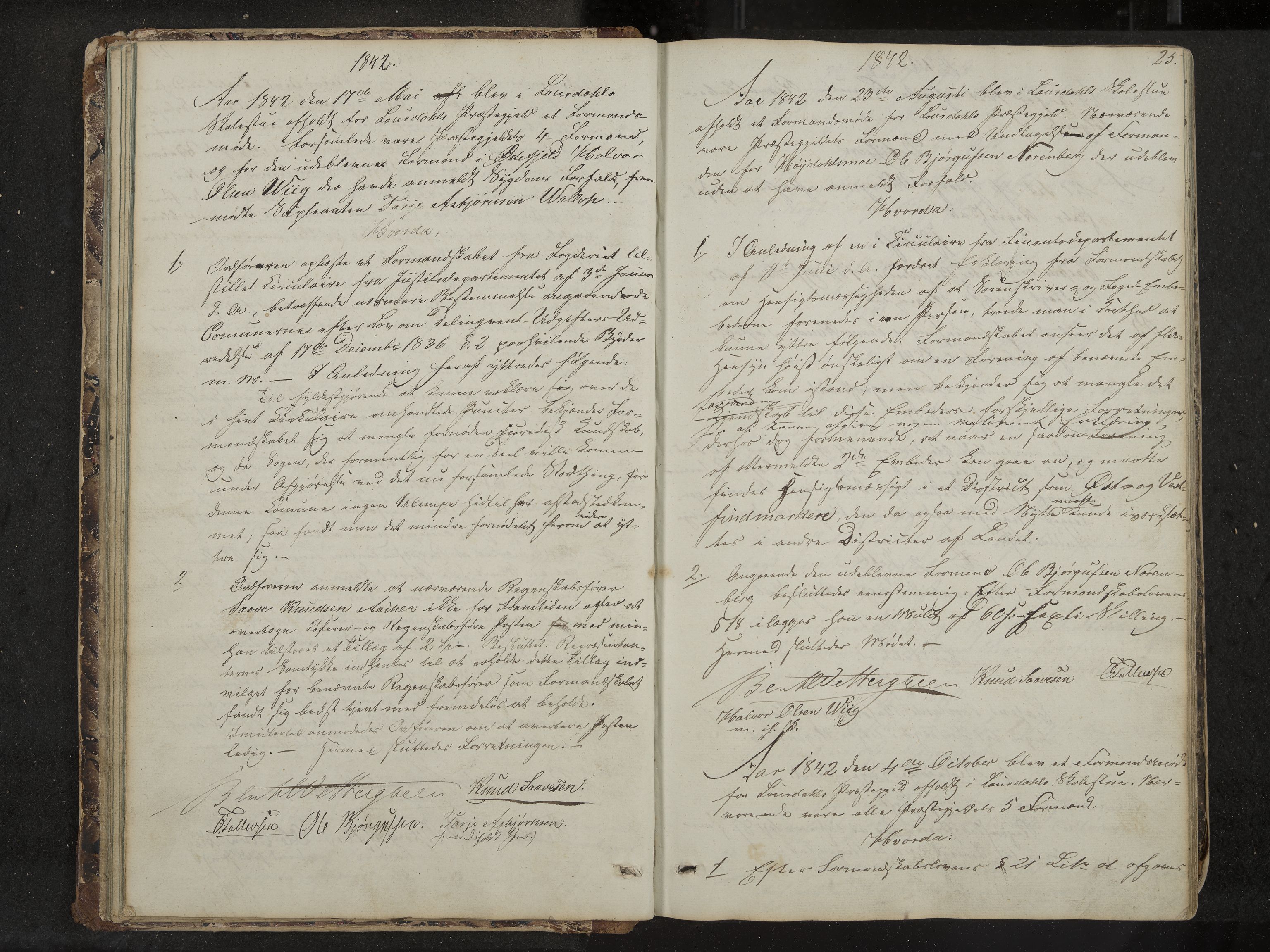 Lårdal formannskap og sentraladministrasjon, IKAK/0833021/A/L0001: Møtebok, 1838-1865, s. 25