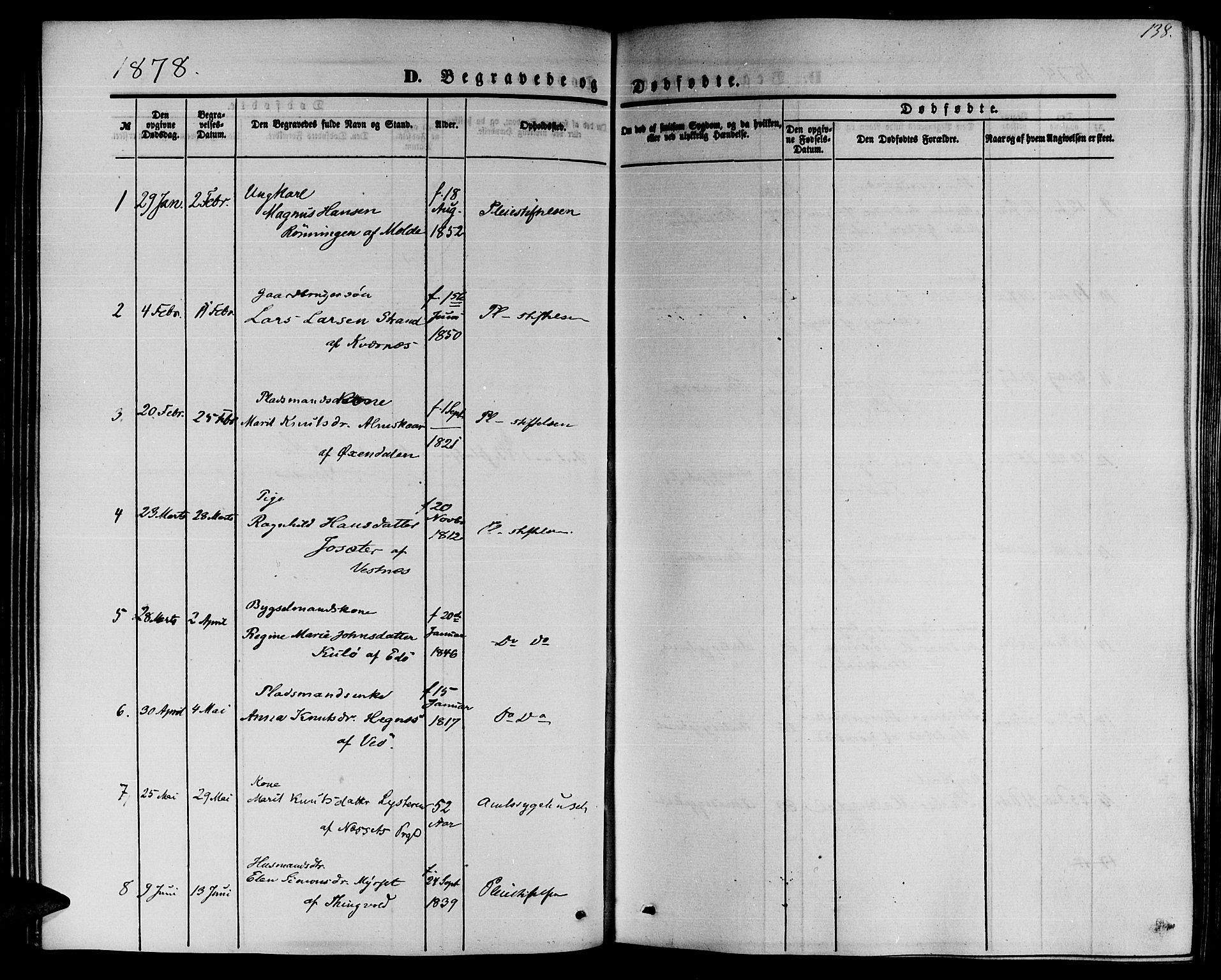 Ministerialprotokoller, klokkerbøker og fødselsregistre - Møre og Romsdal, SAT/A-1454/559/L0713: Ministerialbok nr. 559A01, 1861-1886, s. 138